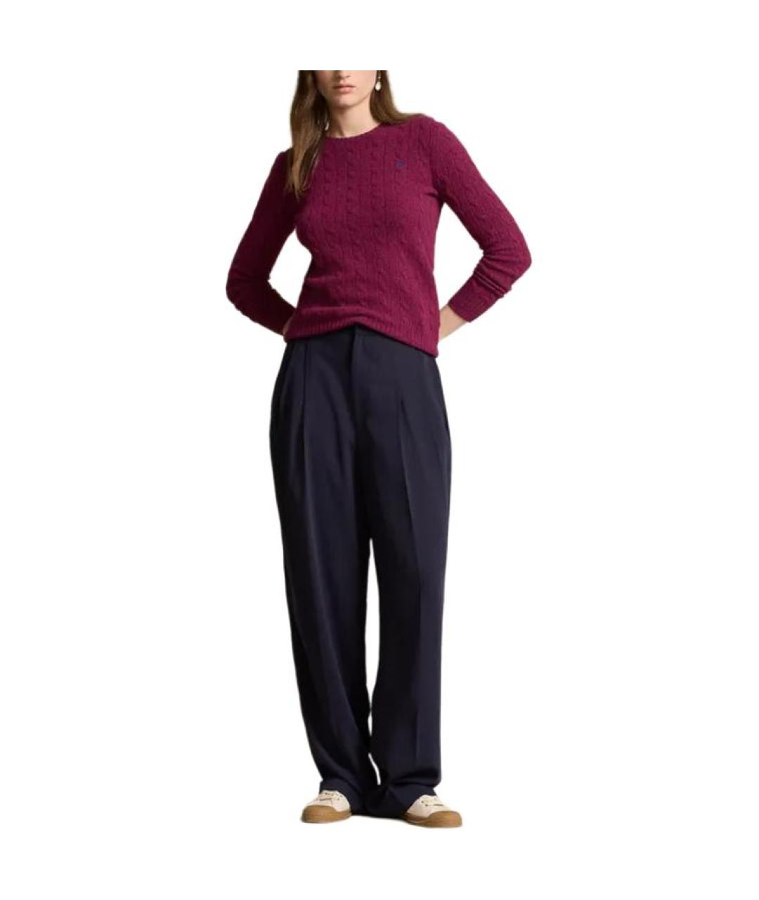 POLO RALPH LAUREN Фиолетовый шерстяной джемпер / свитер, фото 3