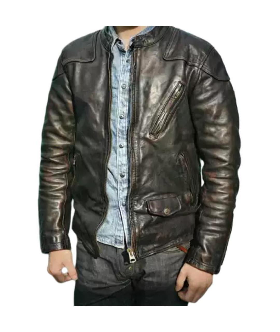 POLO RALPH LAUREN Черная кожаная куртка, фото 3