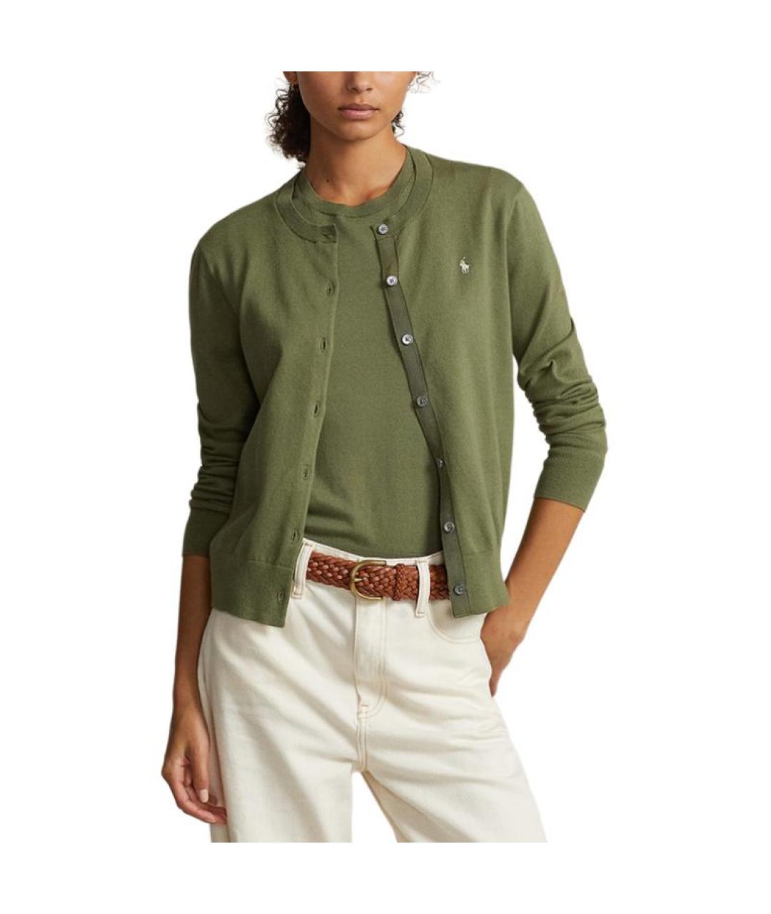 POLO RALPH LAUREN Зеленый кардиган, фото 3
