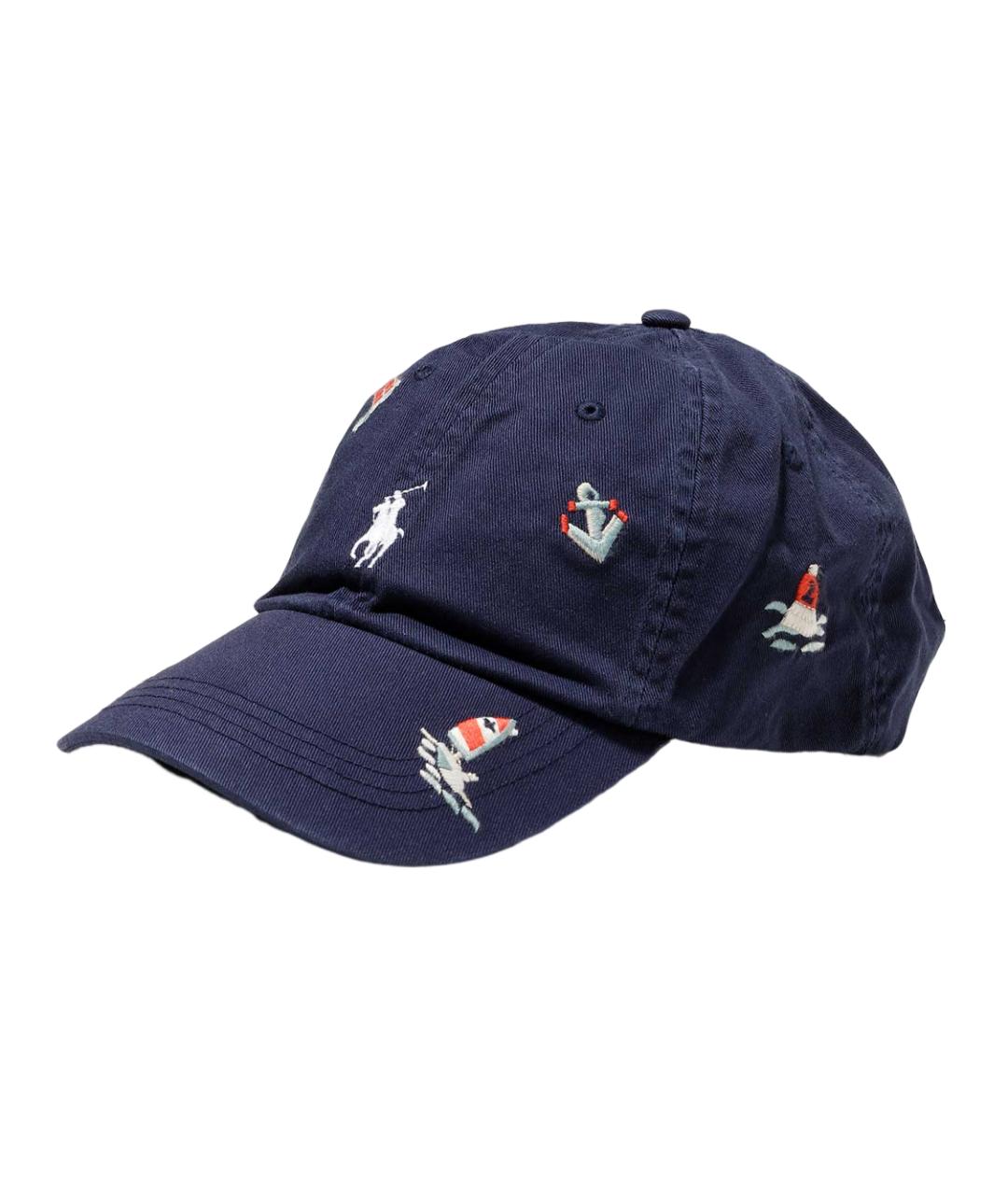 POLO RALPH LAUREN Синяя хлопковая кепка/бейсболка, фото 1