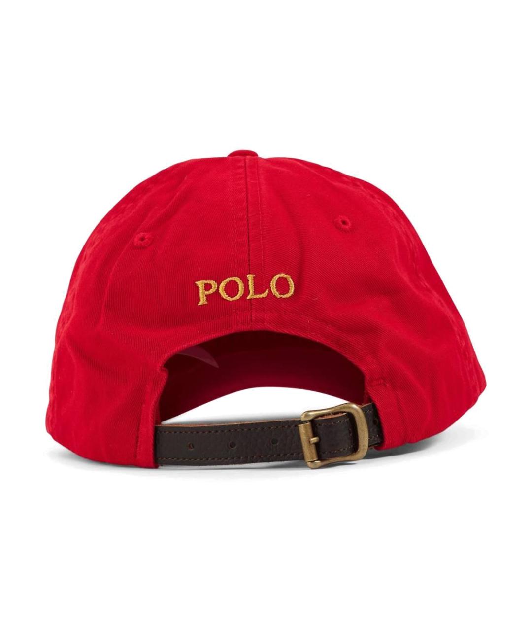 POLO RALPH LAUREN Красная хлопковая кепка/бейсболка, фото 2