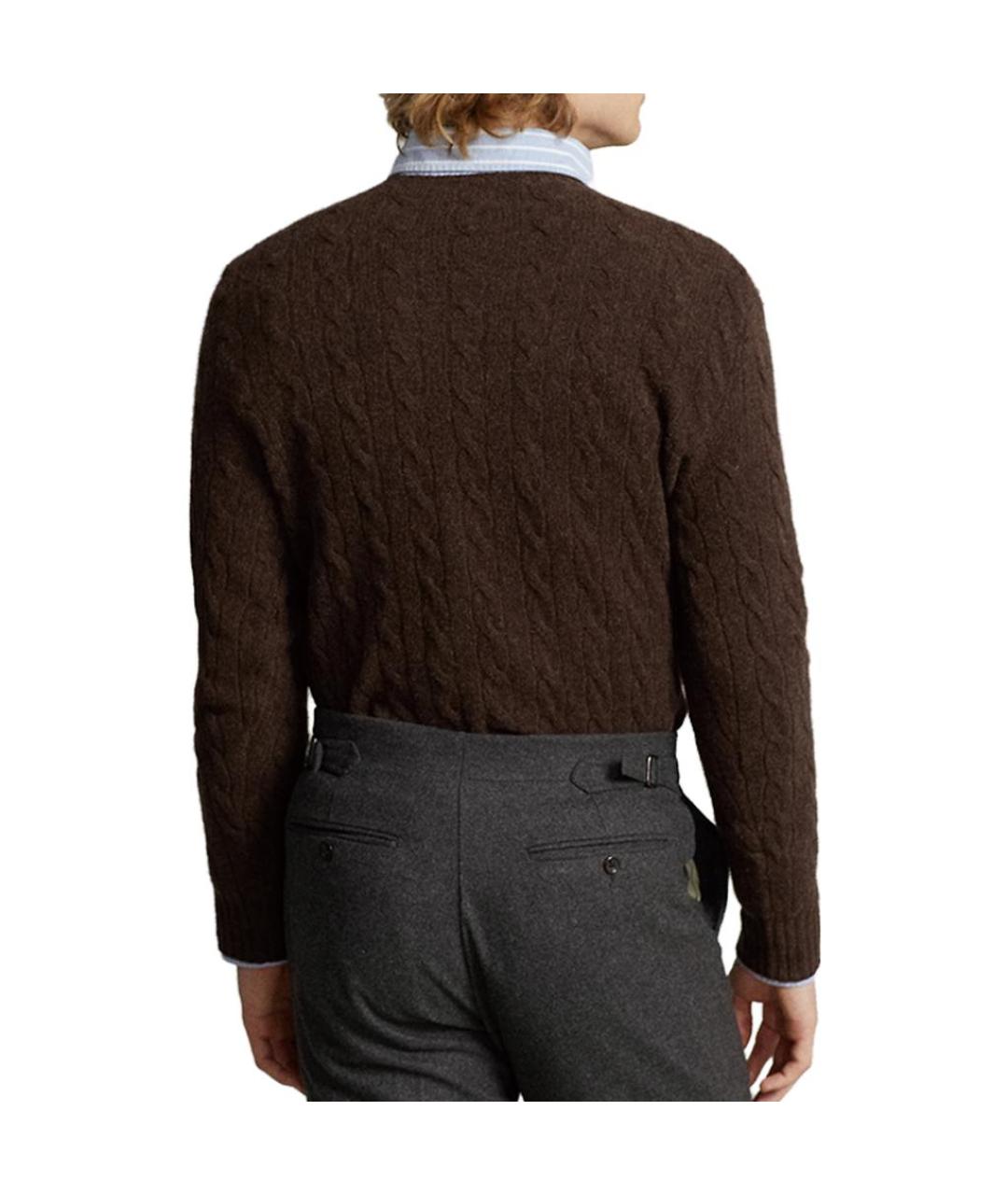 POLO RALPH LAUREN Коричневый джемпер / свитер, фото 3