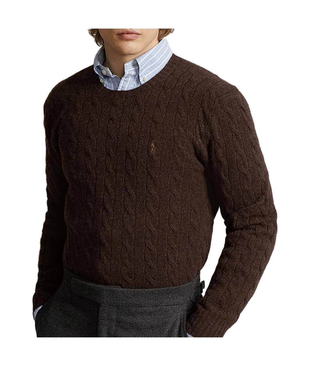 POLO RALPH LAUREN Коричневый джемпер / свитер, фото 4