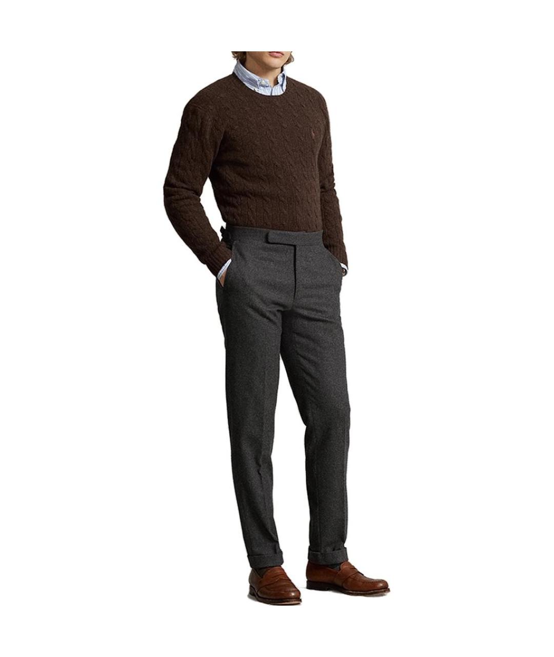 POLO RALPH LAUREN Коричневый джемпер / свитер, фото 2