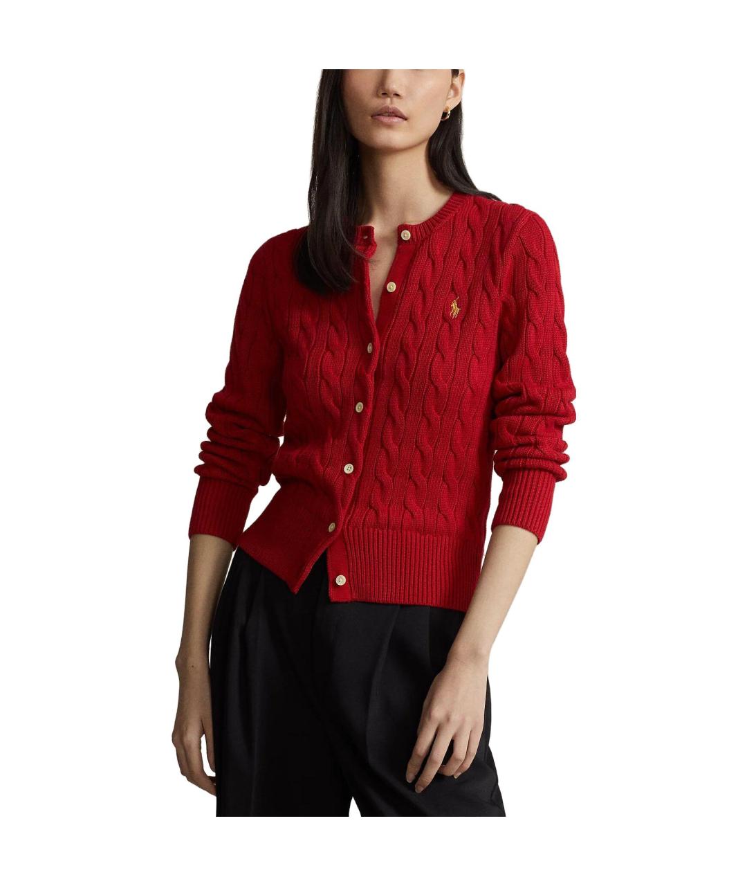 POLO RALPH LAUREN Красный хлопковый кардиган, фото 8