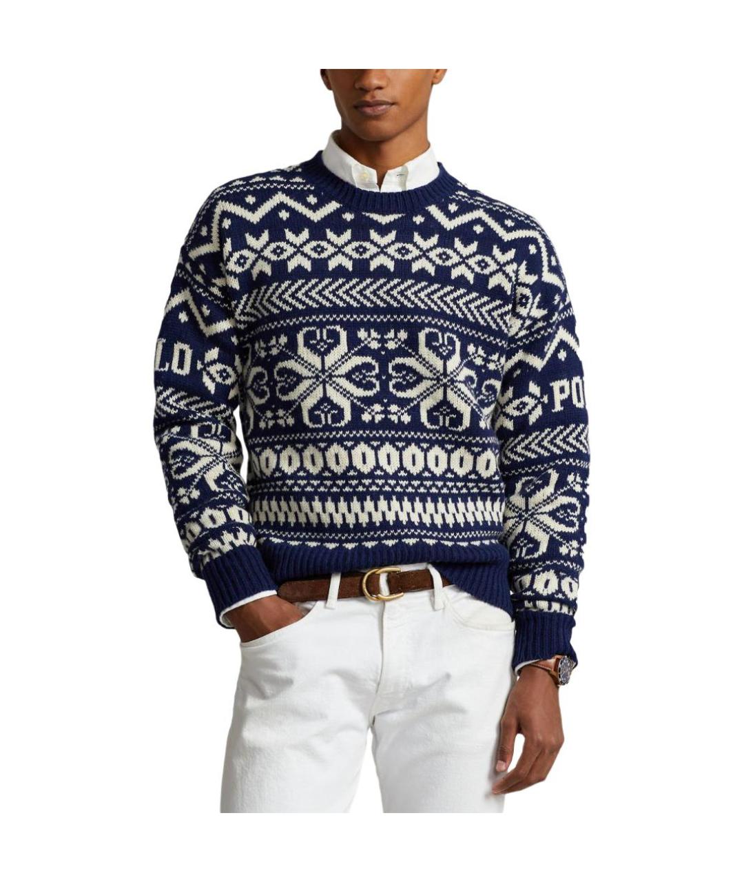 POLO RALPH LAUREN Темно-синий джемпер / свитер, фото 4