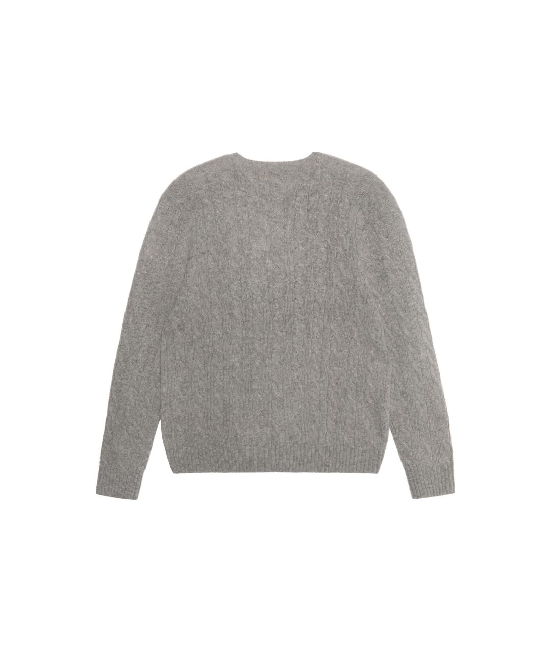 POLO RALPH LAUREN Серый шерстяной джемпер / свитер, фото 2