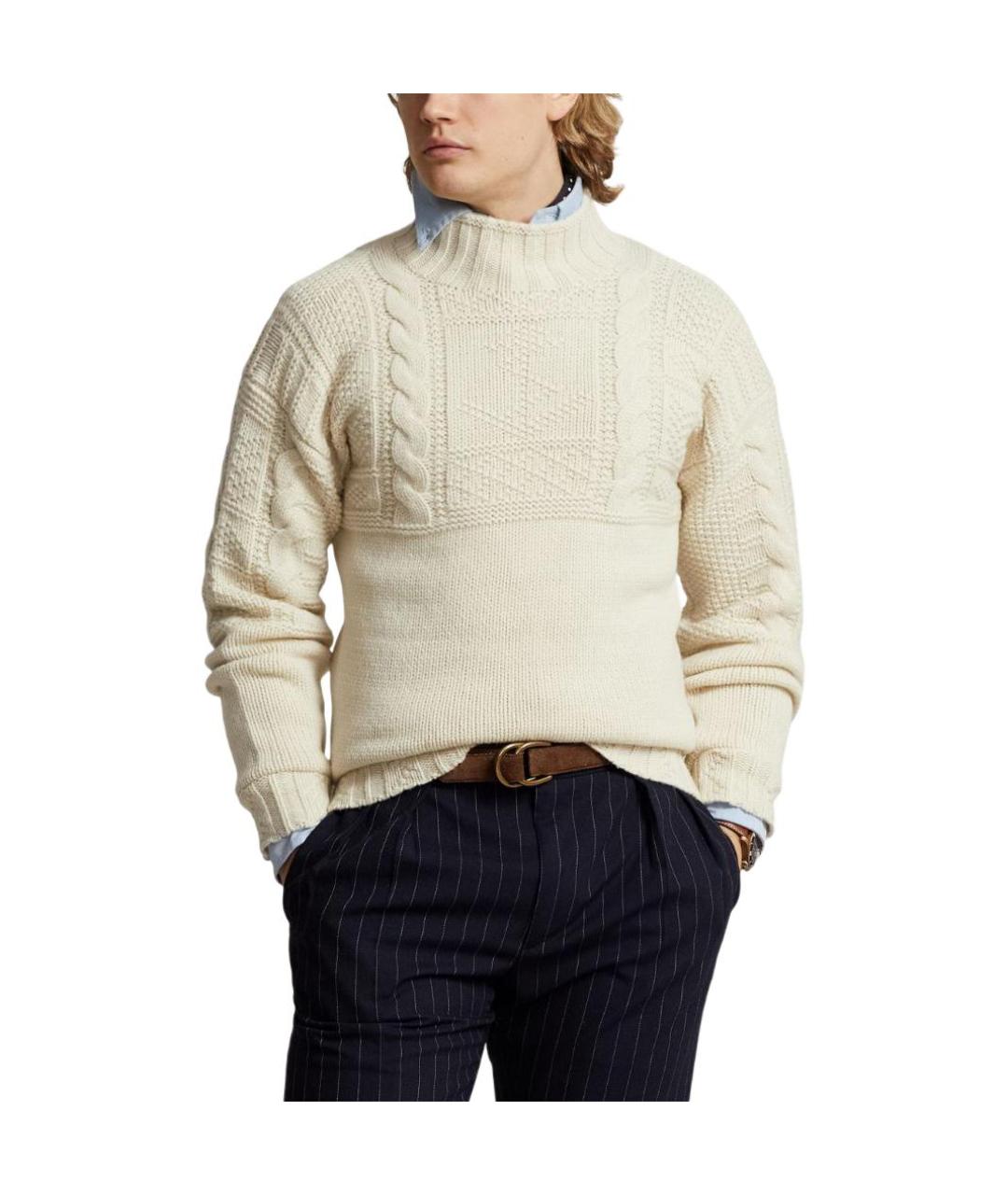 POLO RALPH LAUREN Белый джемпер / свитер, фото 2