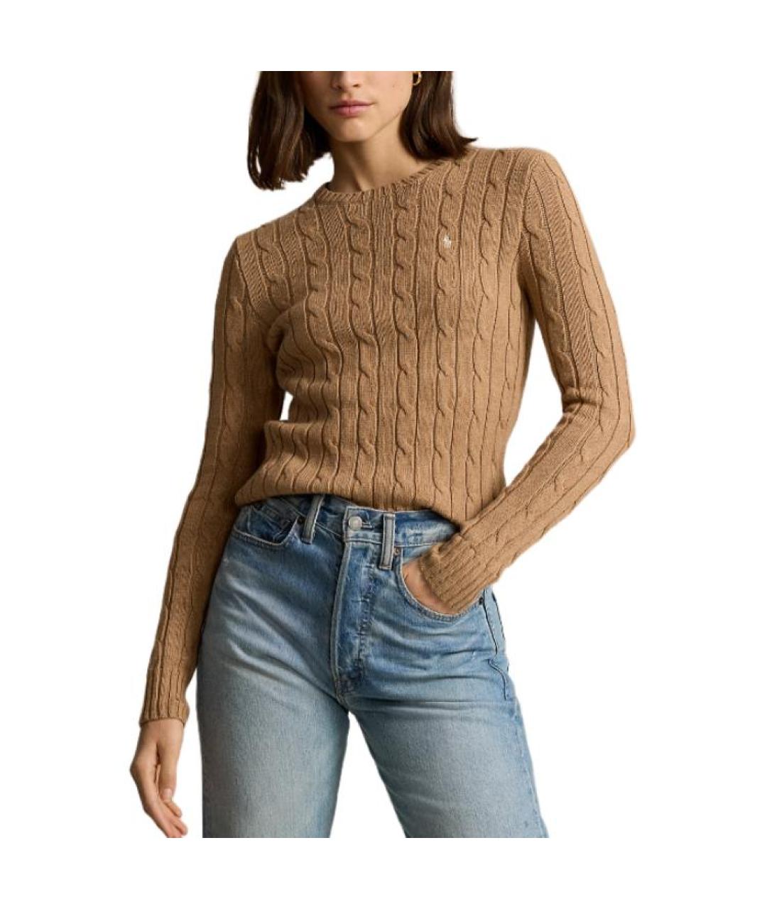 POLO RALPH LAUREN Коричневый джемпер / свитер, фото 3