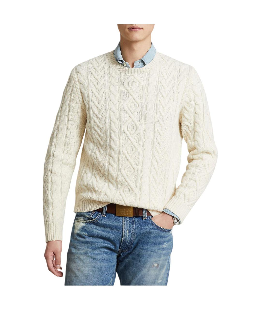 POLO RALPH LAUREN Бежевый джемпер / свитер, фото 2