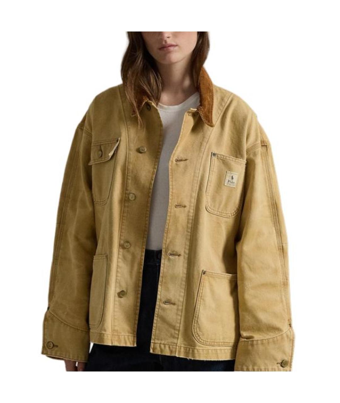 POLO RALPH LAUREN Коричневая хлопковая куртка, фото 4