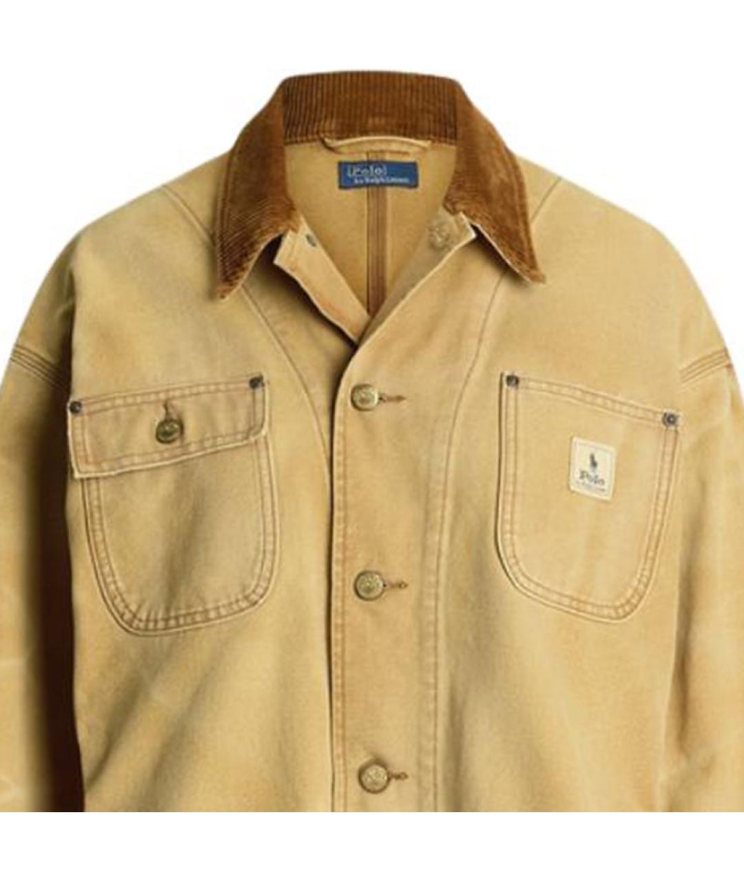 POLO RALPH LAUREN Коричневая хлопковая куртка, фото 5