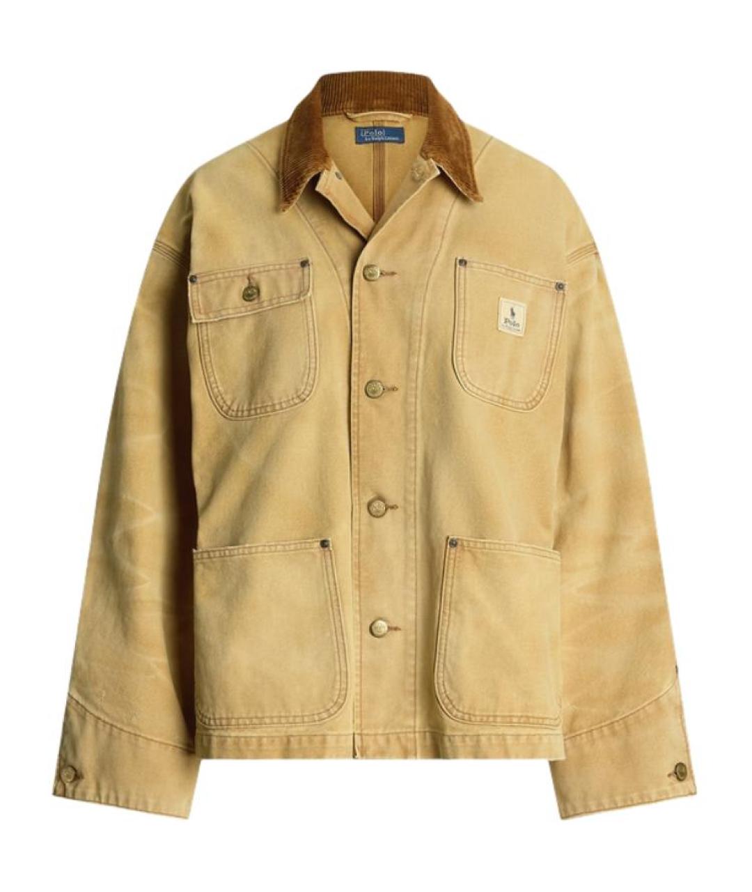 POLO RALPH LAUREN Коричневая хлопковая куртка, фото 1