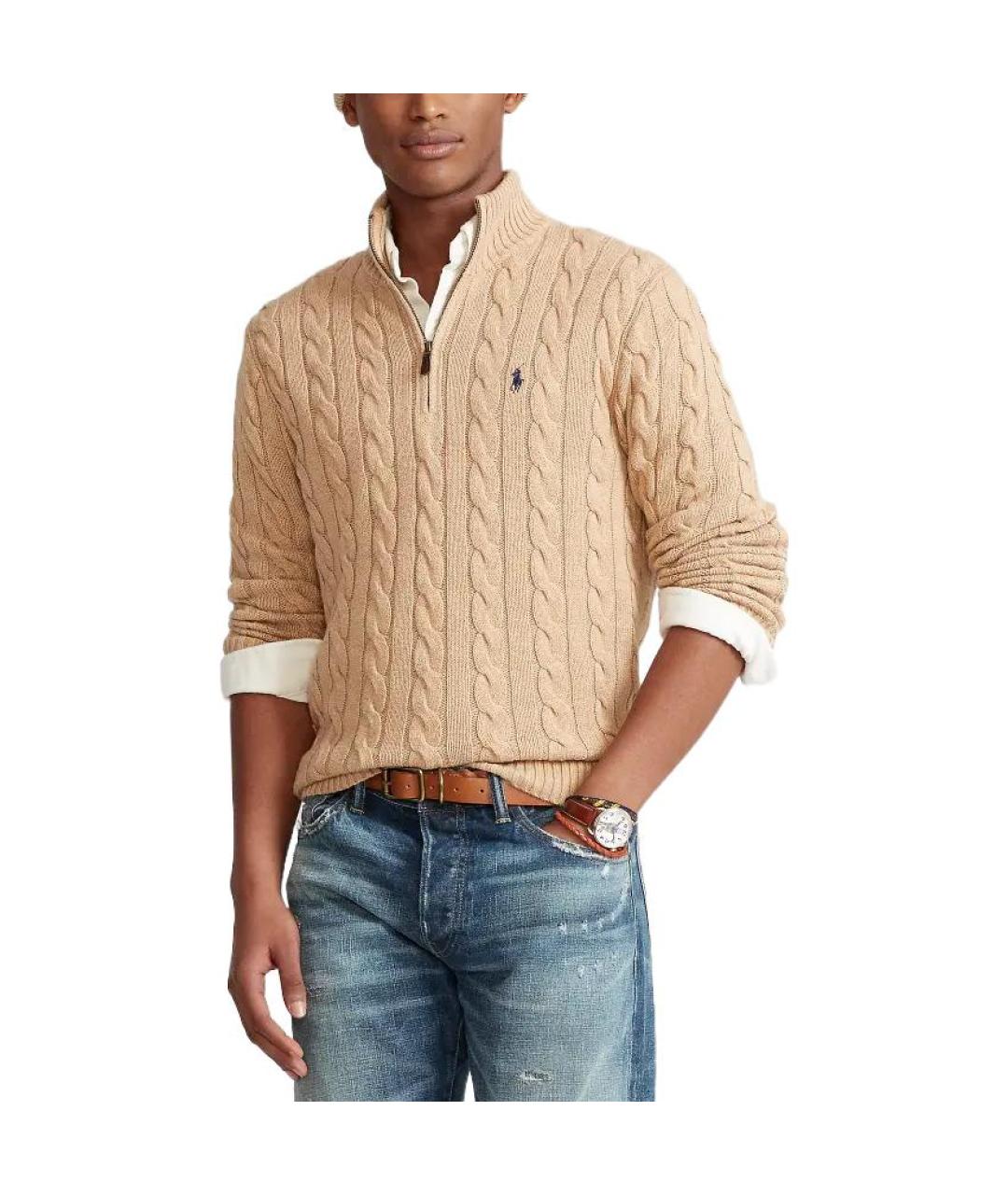 POLO RALPH LAUREN Коричневый джемпер / свитер, фото 3