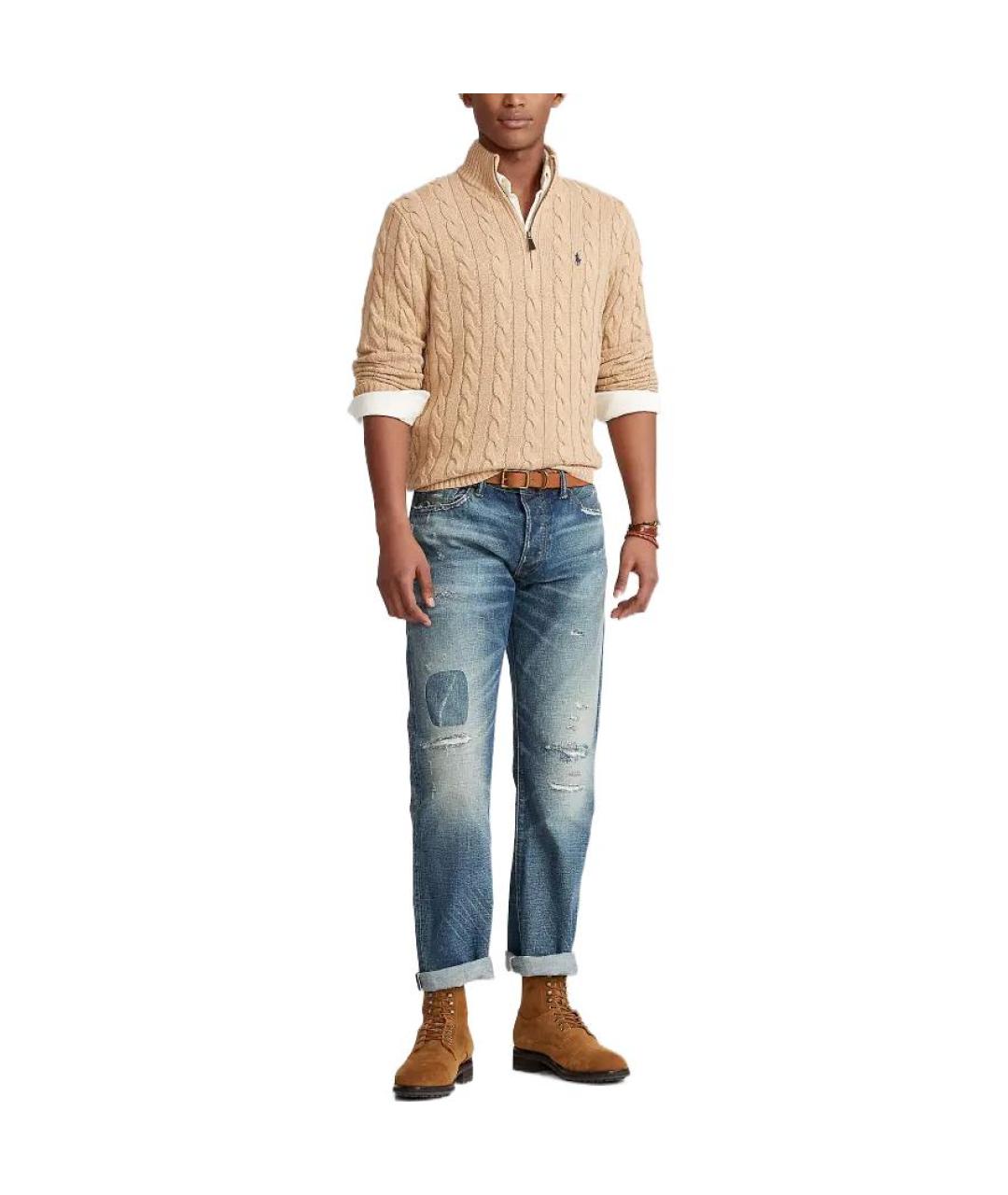 POLO RALPH LAUREN Коричневый джемпер / свитер, фото 4