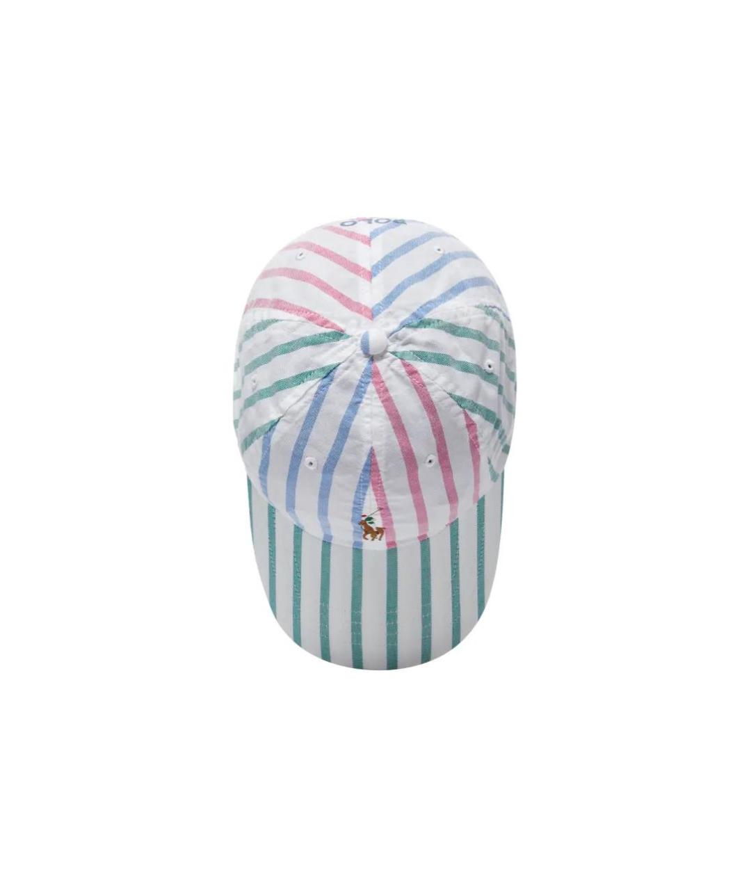 POLO RALPH LAUREN Белая хлопковая кепка/бейсболка, фото 2