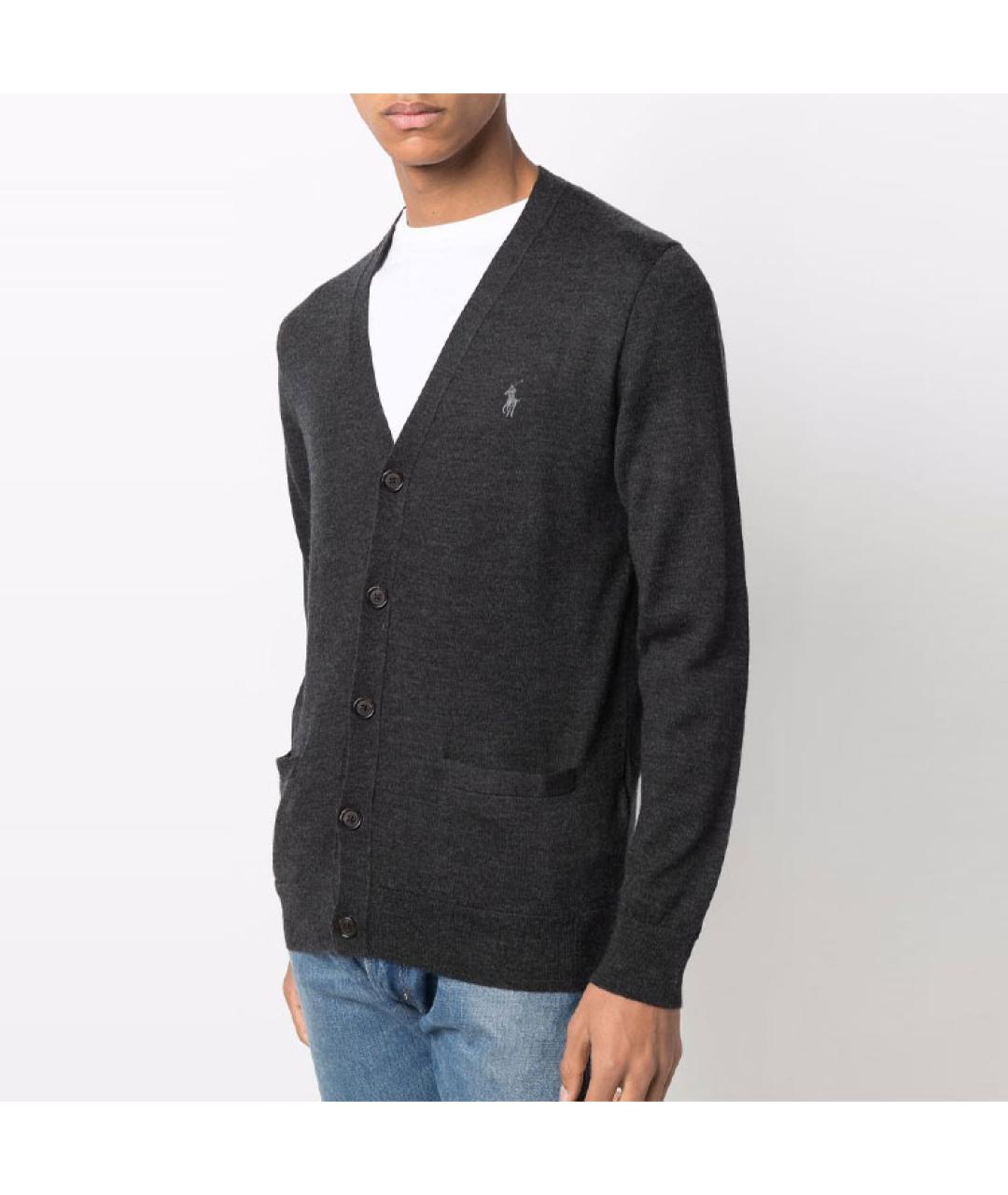 POLO RALPH LAUREN Серый кардиган, фото 4