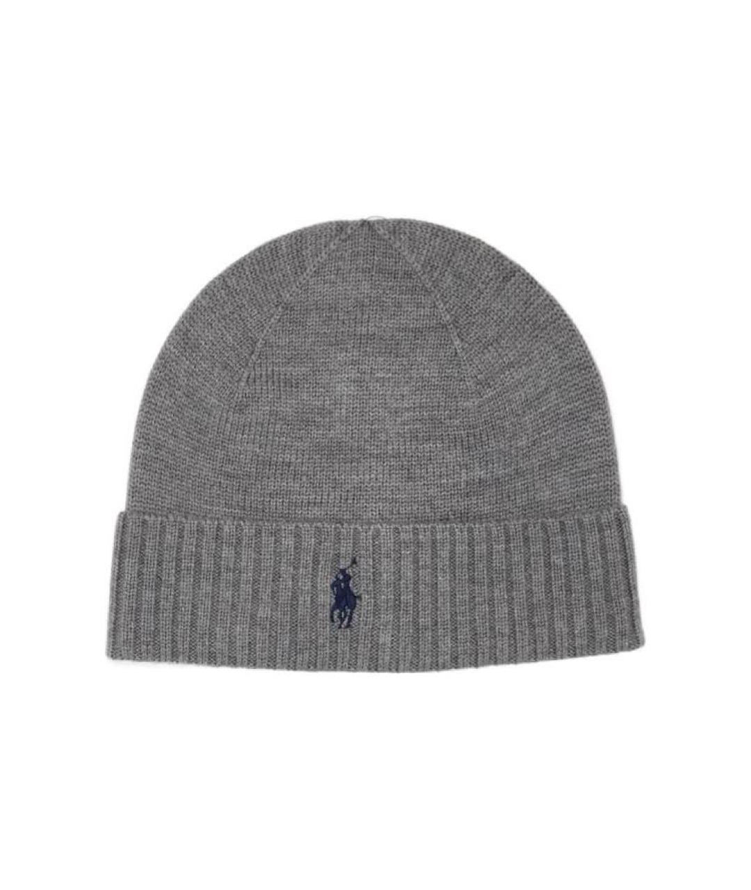 POLO RALPH LAUREN Серая шерстяная шапка, фото 1
