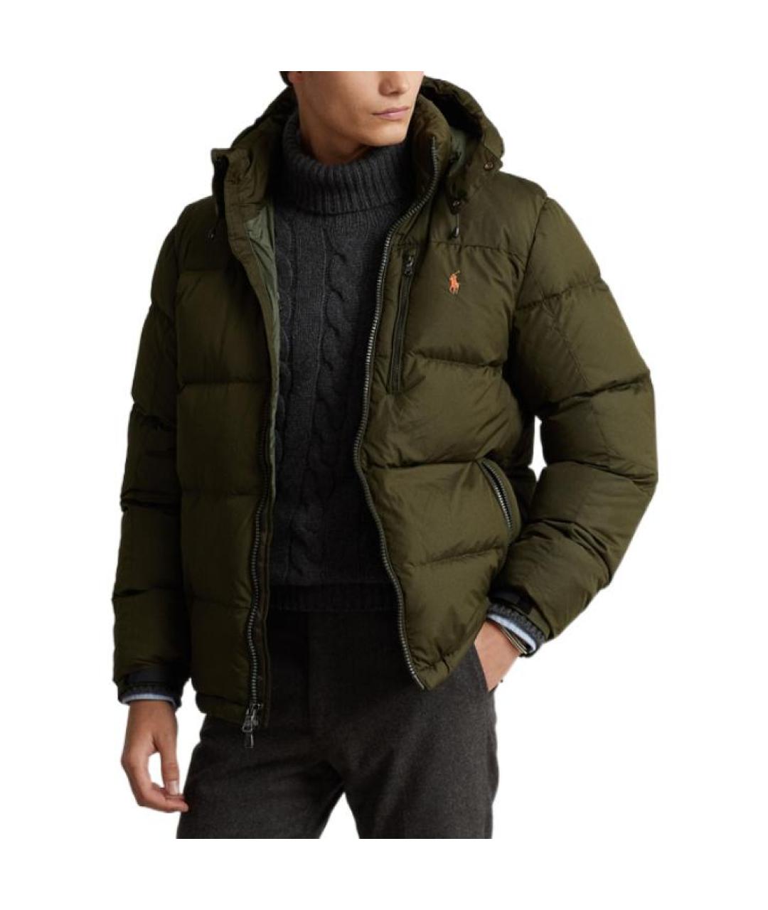 POLO RALPH LAUREN Зеленый пуховик, фото 3