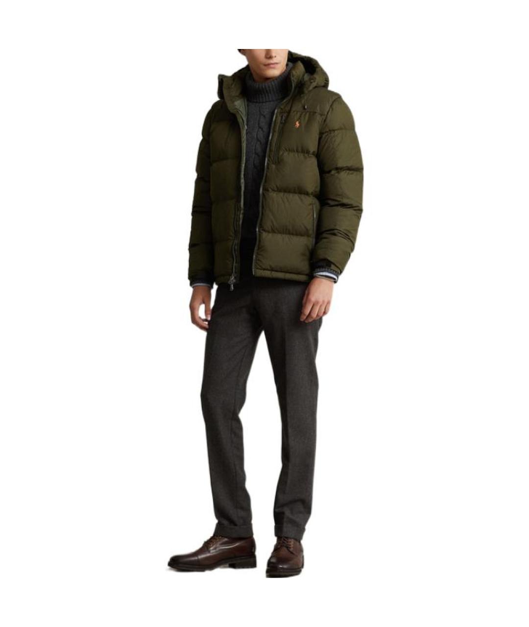 POLO RALPH LAUREN Зеленый пуховик, фото 2