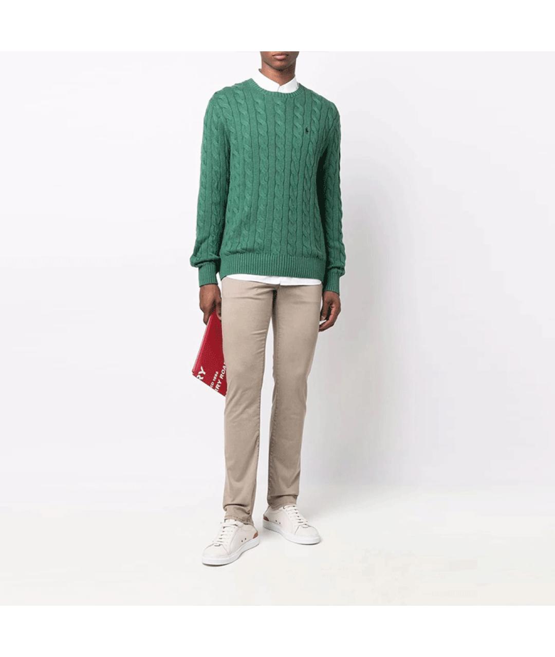 POLO RALPH LAUREN Зеленый джемпер / свитер, фото 2