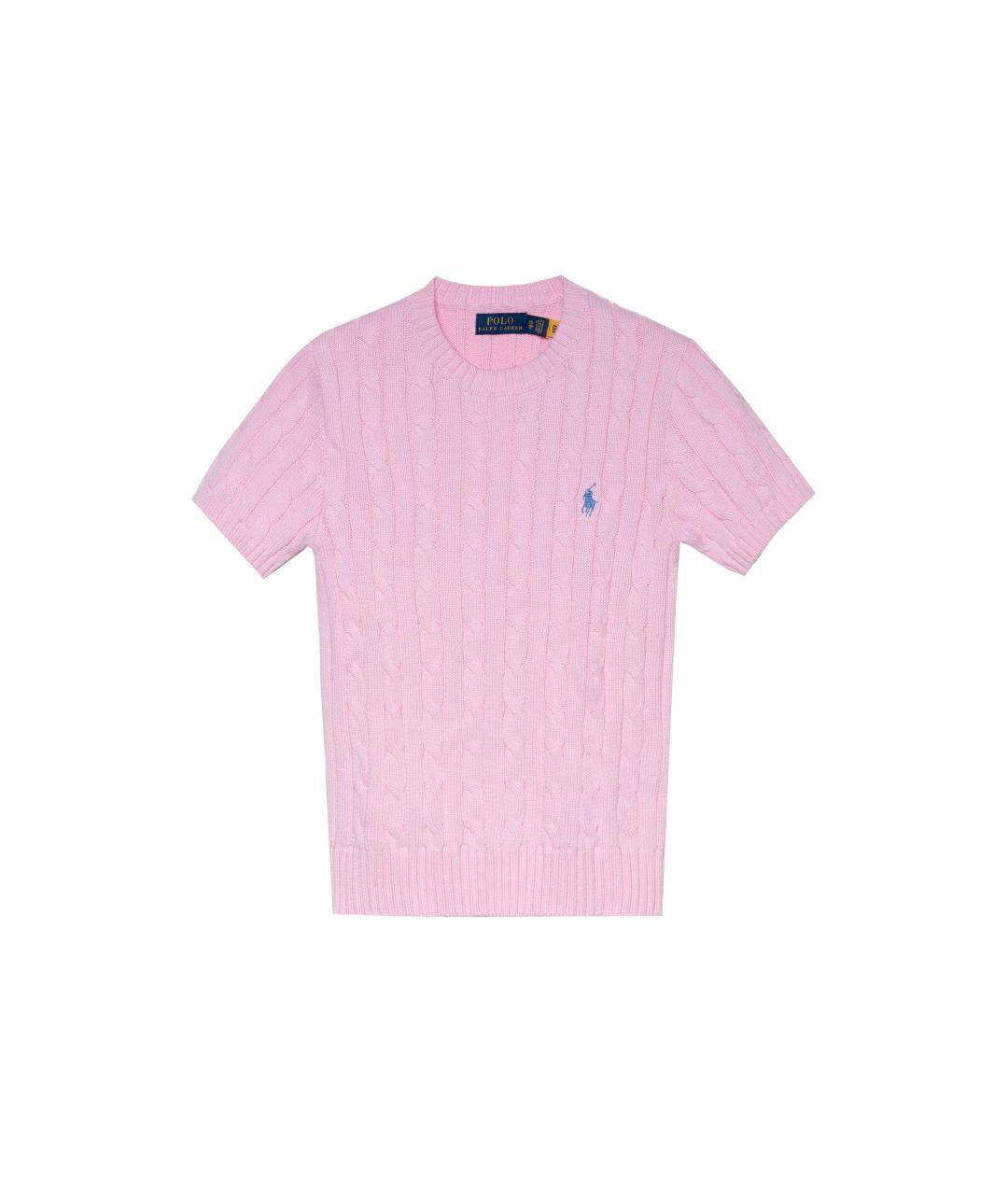 POLO RALPH LAUREN Розовый хлопковый джемпер / свитер, фото 1