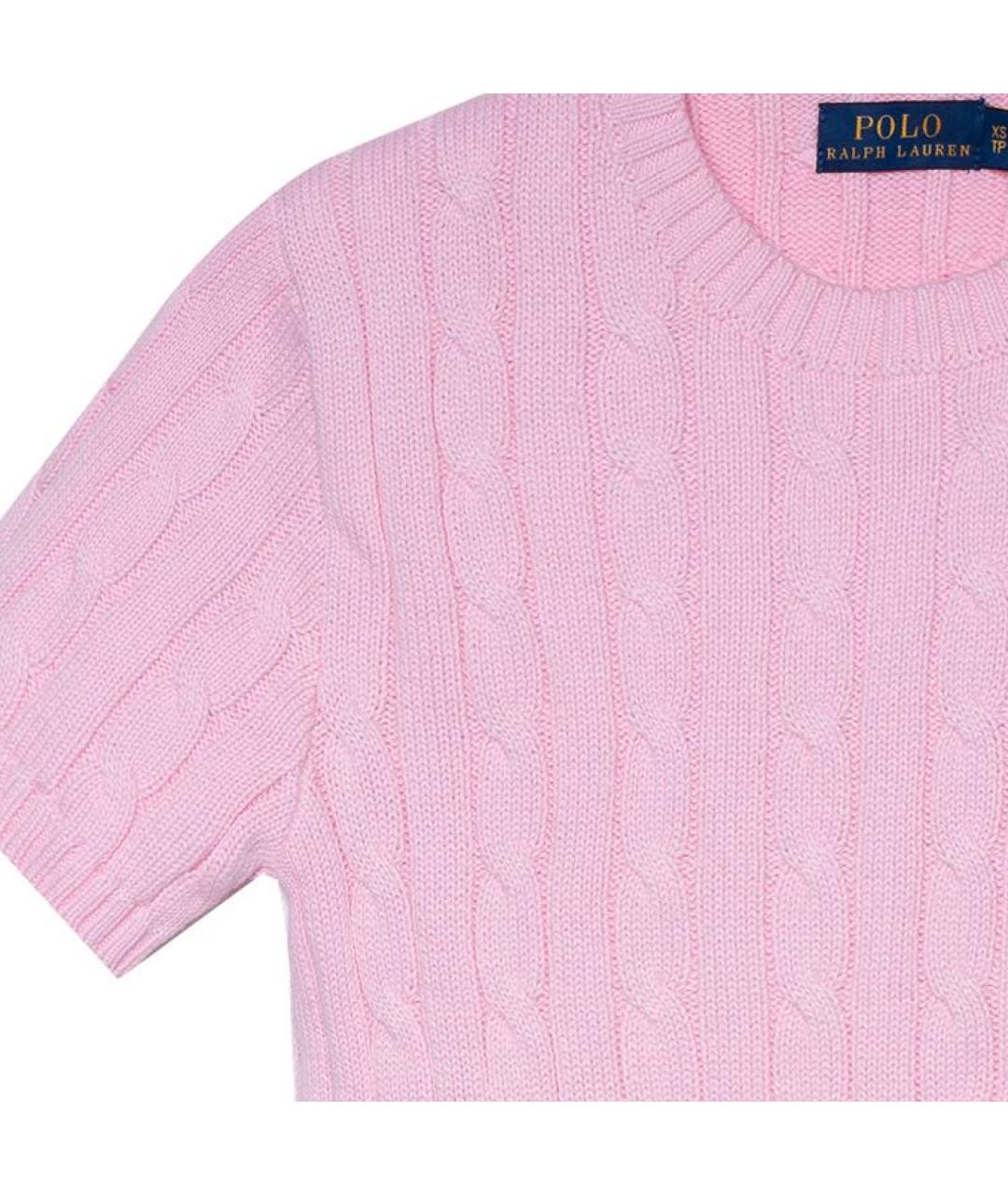 POLO RALPH LAUREN Розовый хлопковый джемпер / свитер, фото 6