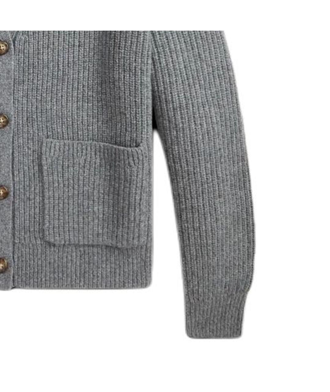 POLO RALPH LAUREN Серый хлопковый кардиган, фото 5