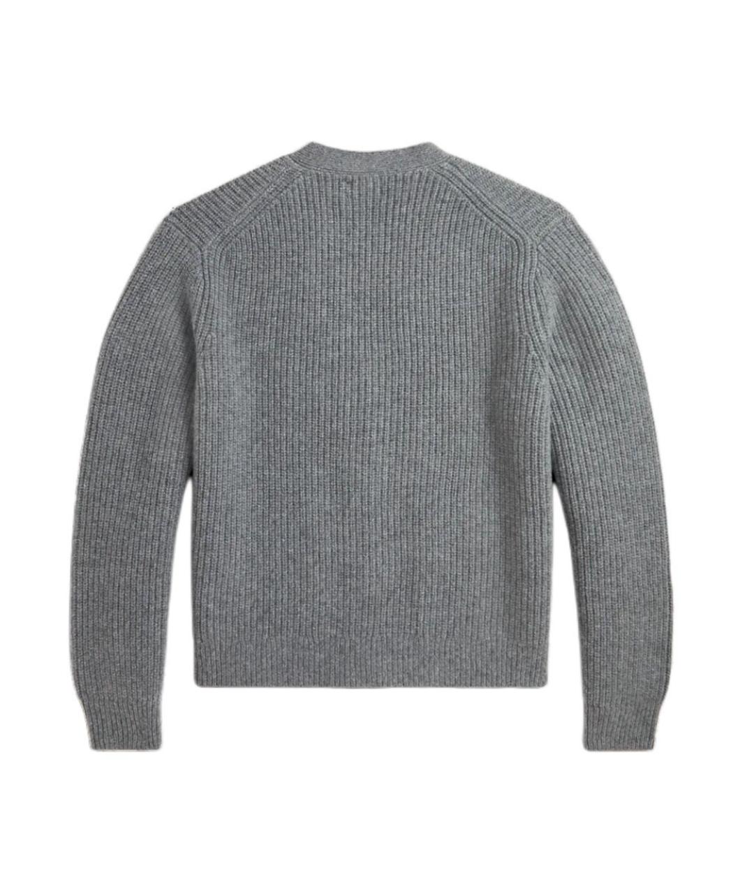 POLO RALPH LAUREN Серый хлопковый кардиган, фото 2