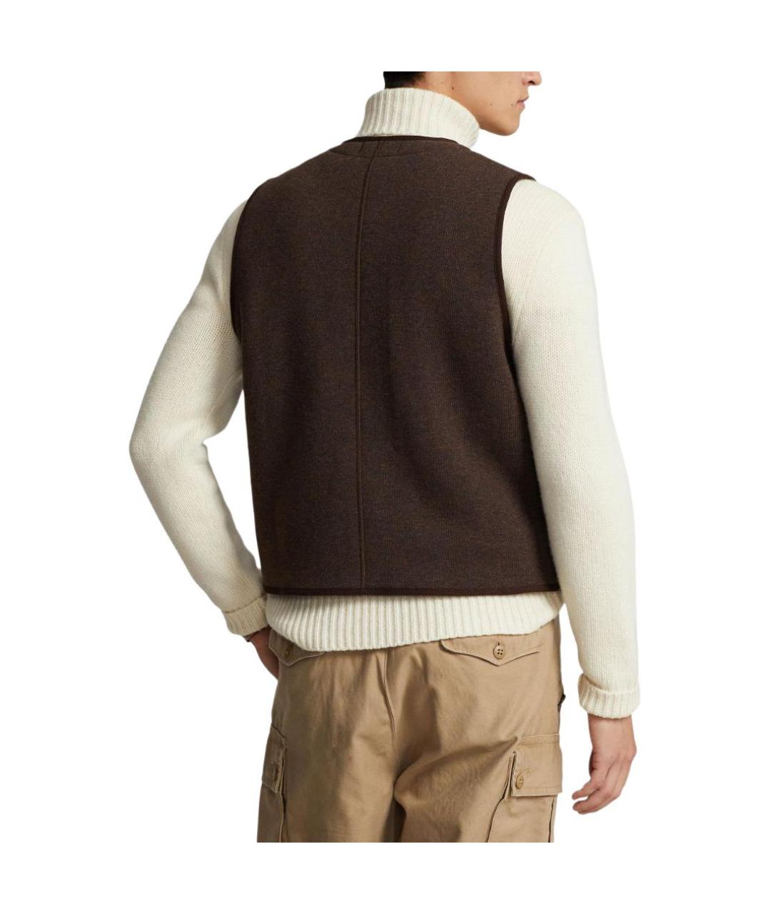 POLO RALPH LAUREN Коричневый жилет, фото 3
