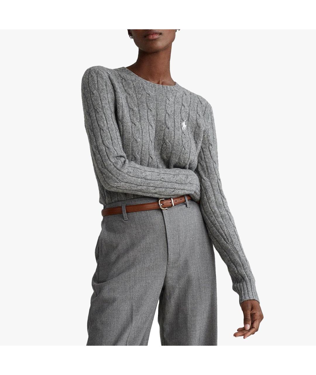 POLO RALPH LAUREN Серый хлопковый джемпер / свитер, фото 3