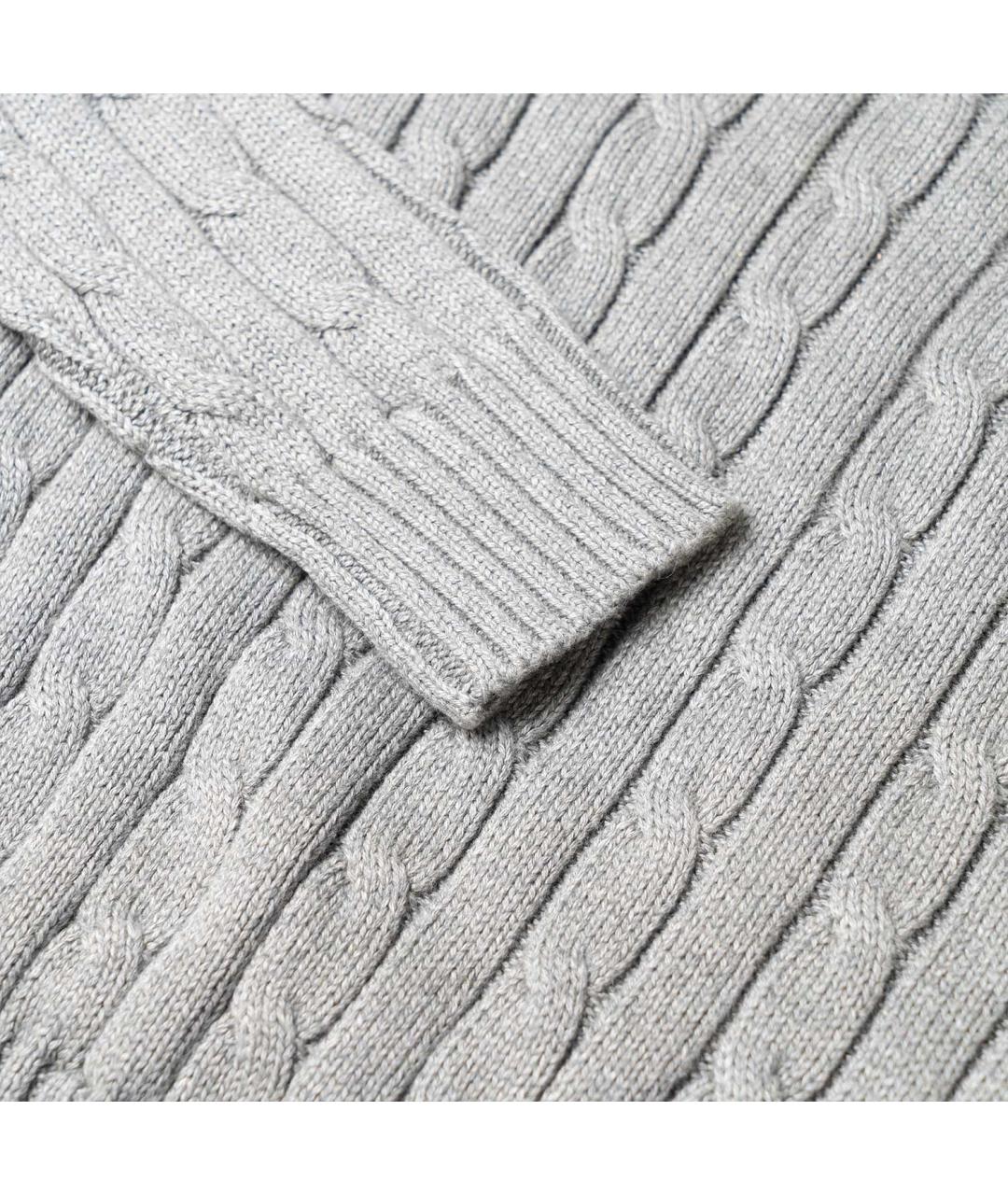 POLO RALPH LAUREN Серый хлопковый джемпер / свитер, фото 5