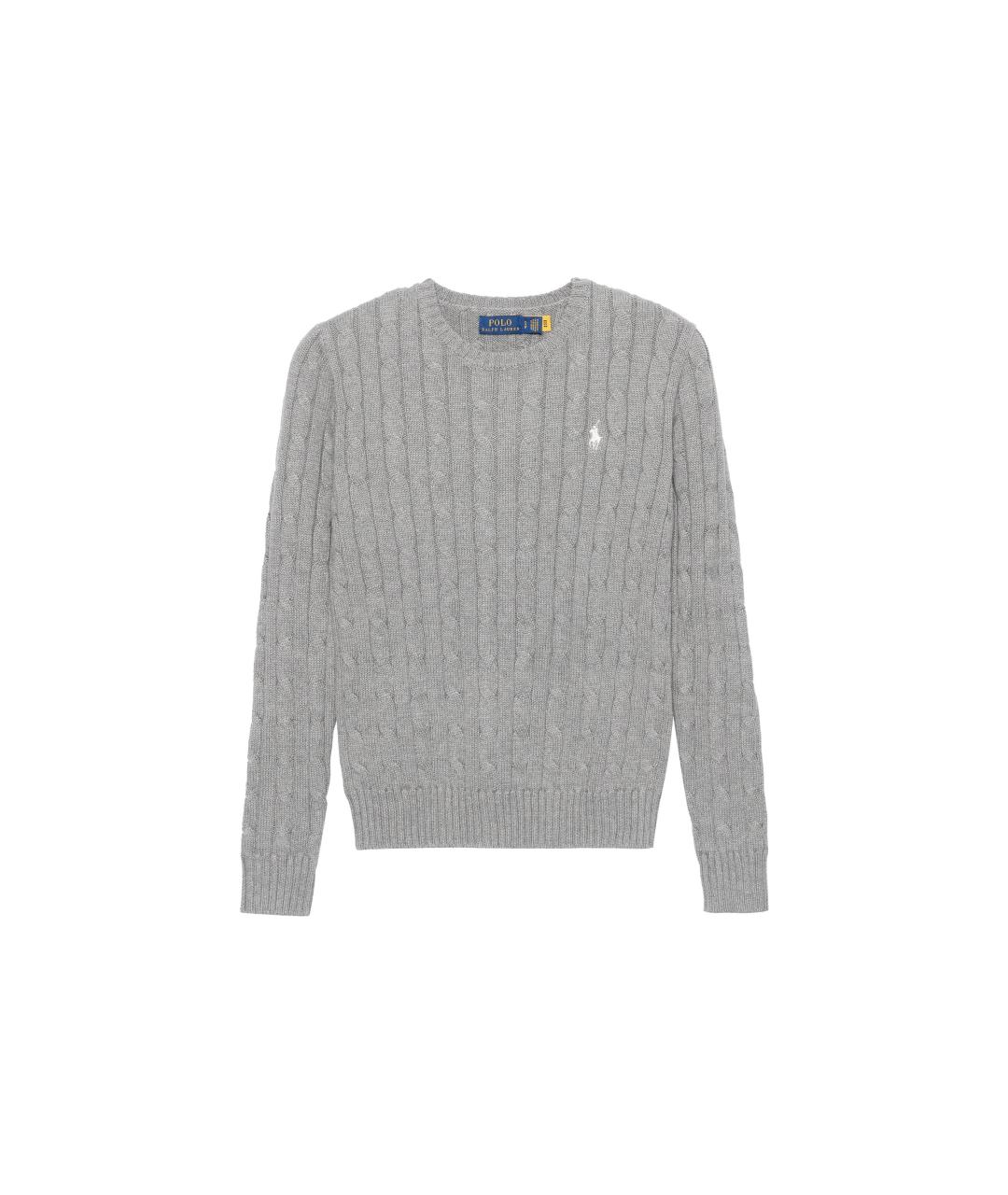 POLO RALPH LAUREN Серый хлопковый джемпер / свитер, фото 1