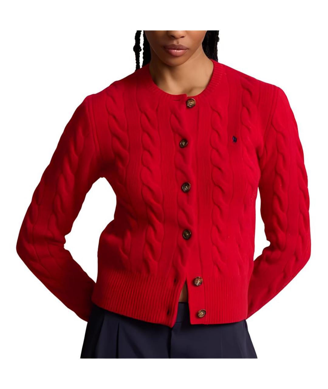 POLO RALPH LAUREN Красный хлопковый кардиган, фото 3
