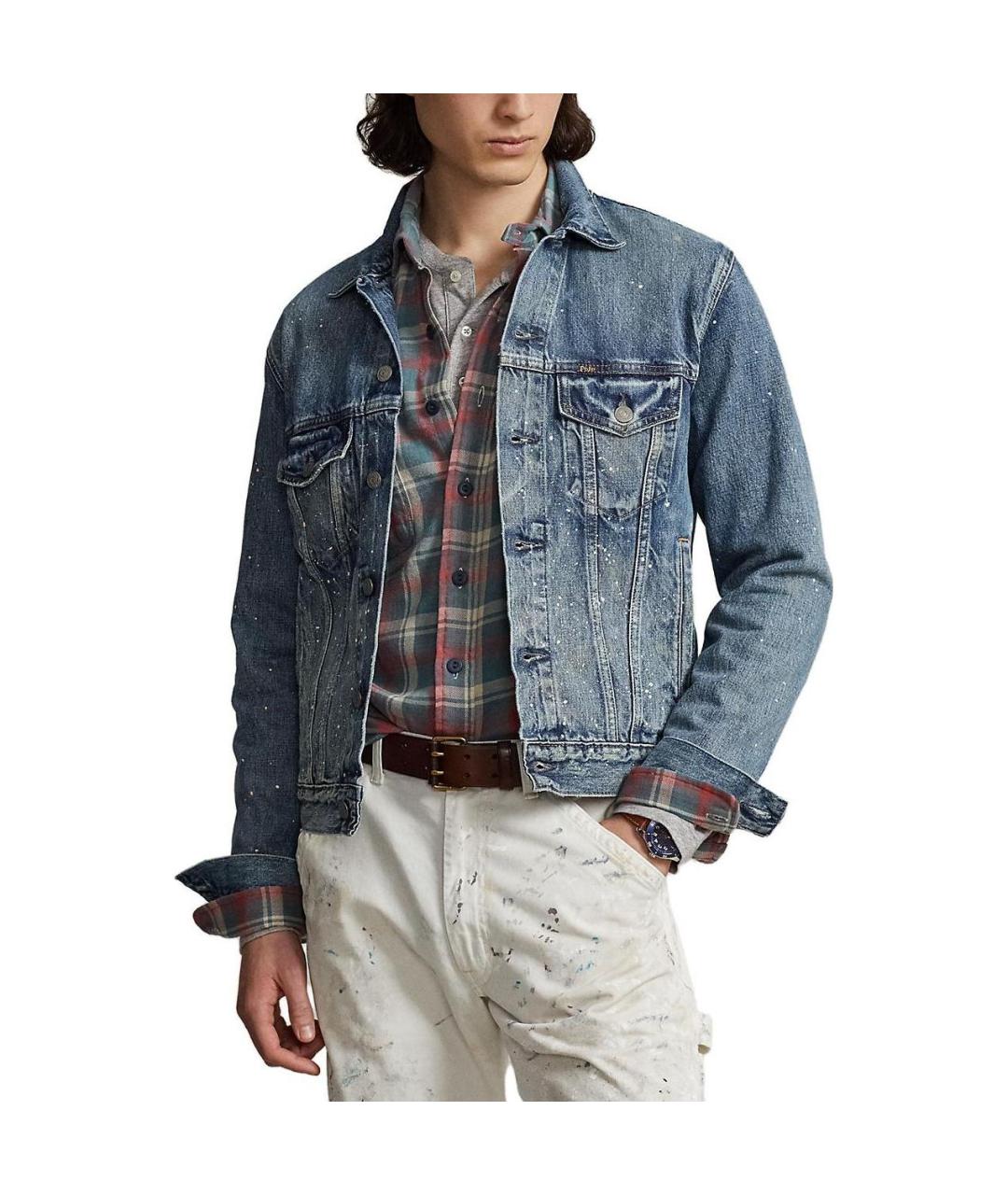 POLO RALPH LAUREN Синяя хлопковая куртка, фото 4