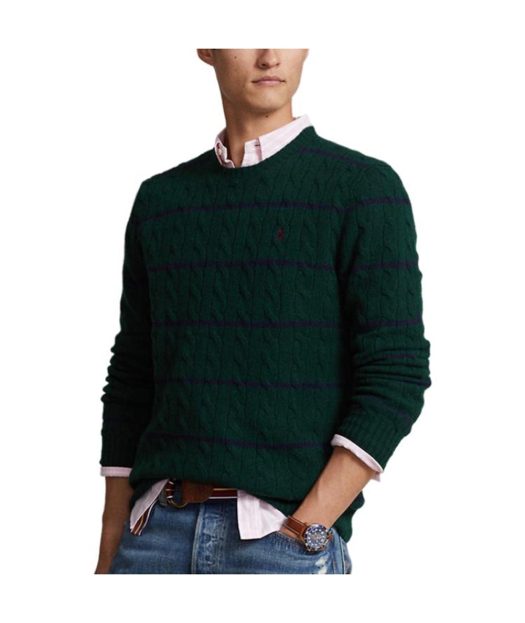 POLO RALPH LAUREN Зеленый джемпер / свитер, фото 4