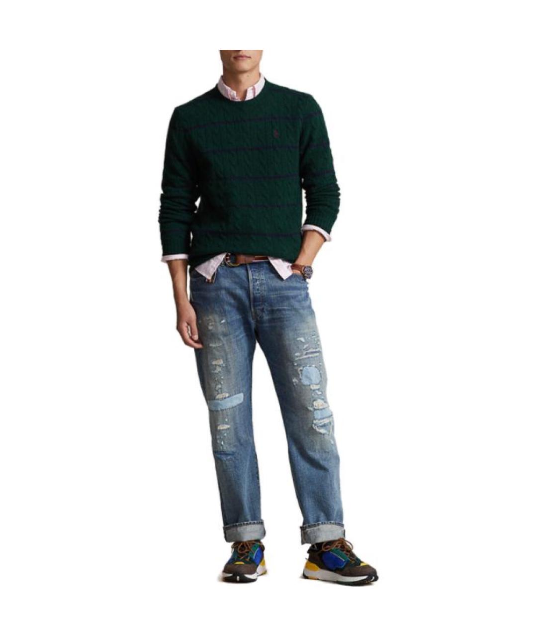 POLO RALPH LAUREN Зеленый джемпер / свитер, фото 2