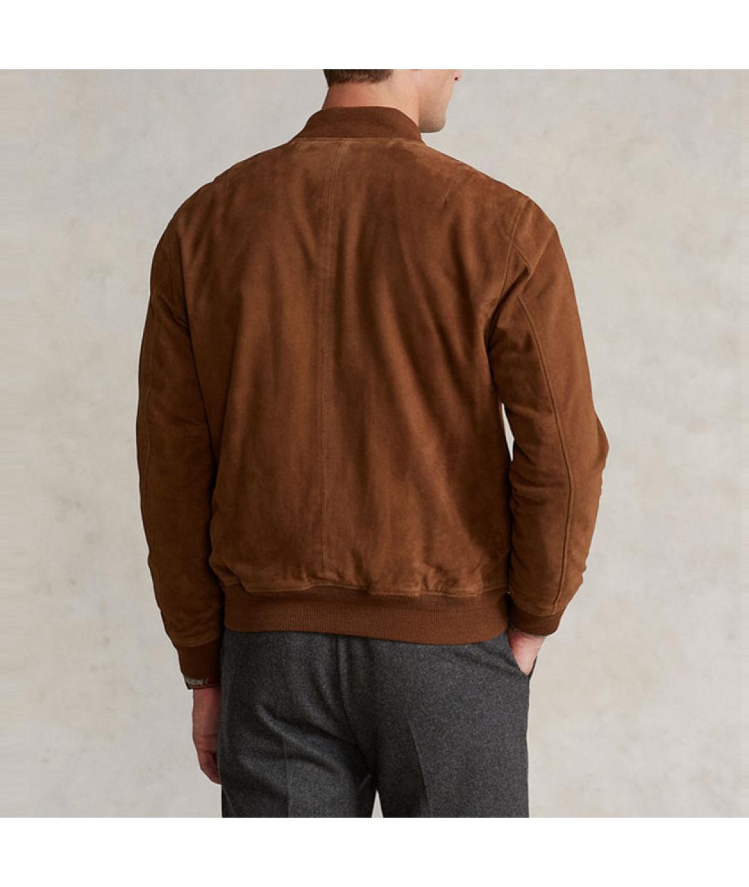 POLO RALPH LAUREN Коричневая замшевая куртка, фото 4