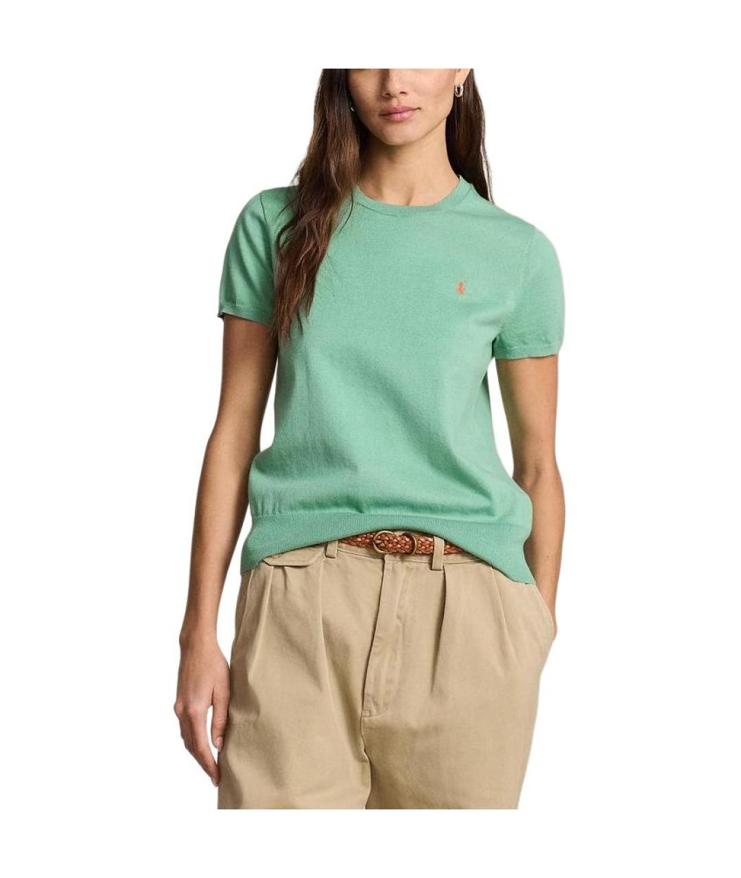 POLO RALPH LAUREN Зеленый джемпер / свитер, фото 2