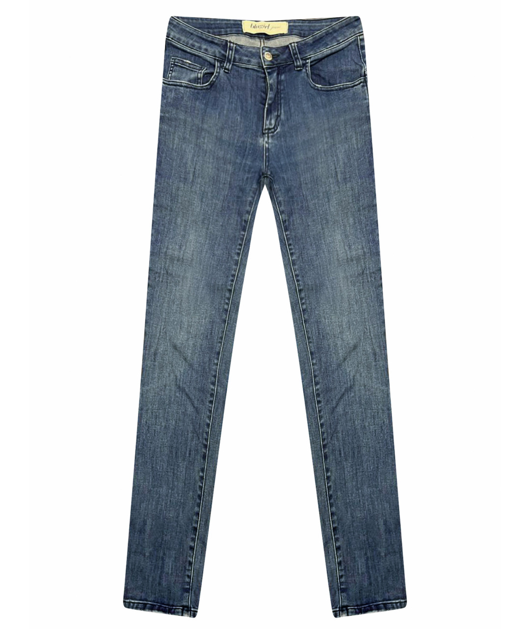 BLUGIRL Синие хлопко-эластановые джинсы слим, фото 1