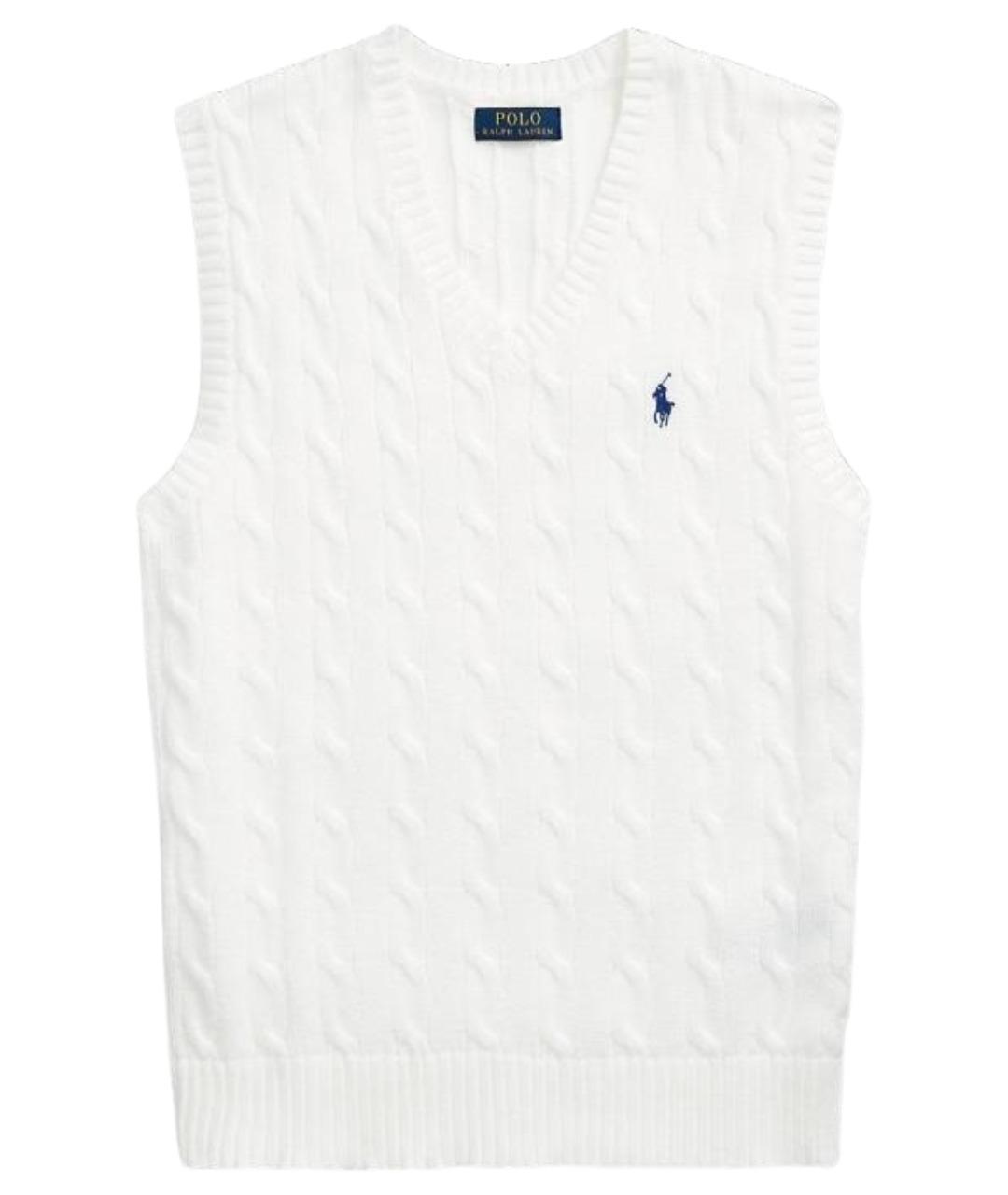 POLO RALPH LAUREN Белая хлопковая жилетка, фото 1