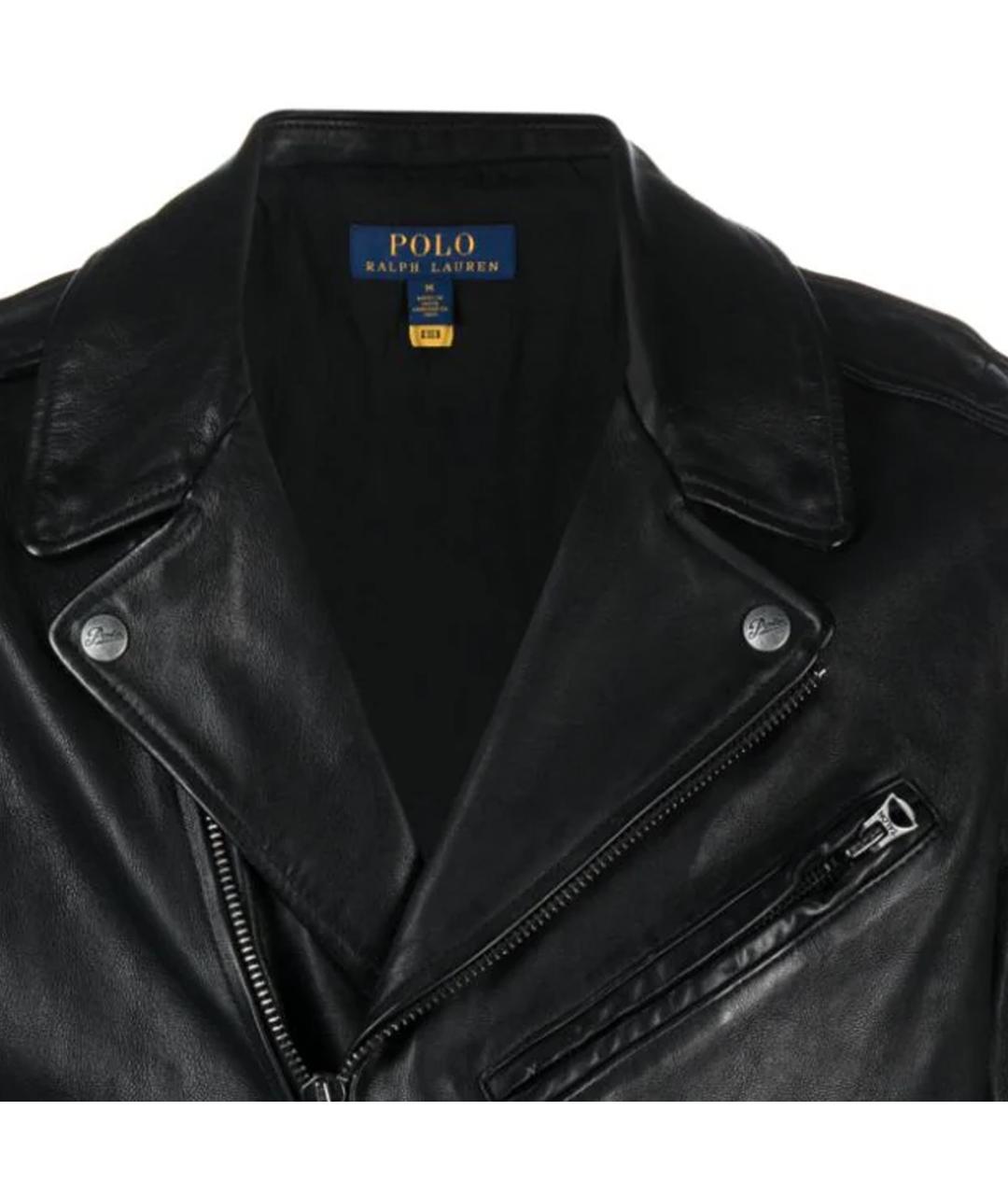 POLO RALPH LAUREN Черная кожаная куртка, фото 5