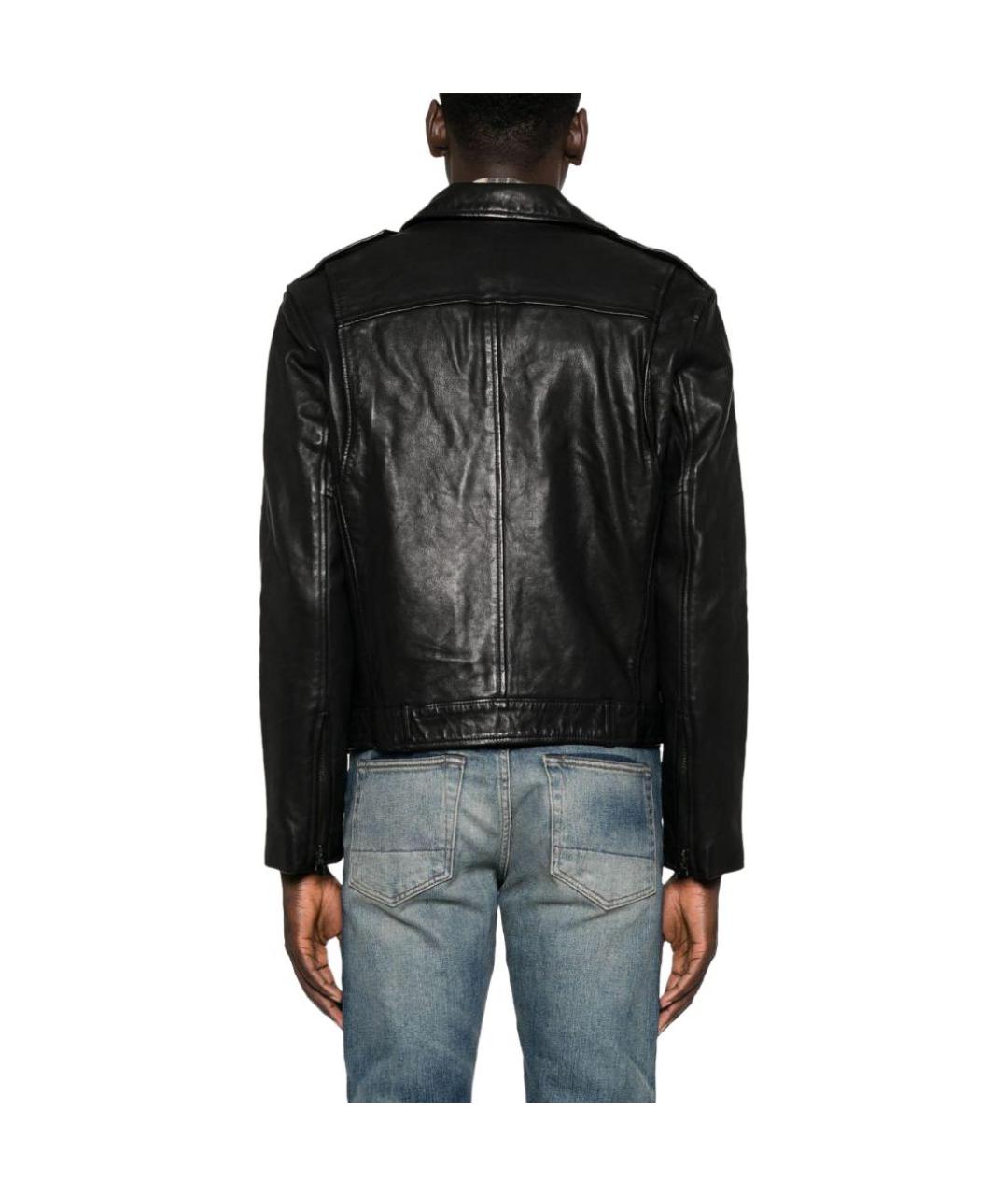 POLO RALPH LAUREN Черная кожаная куртка, фото 3