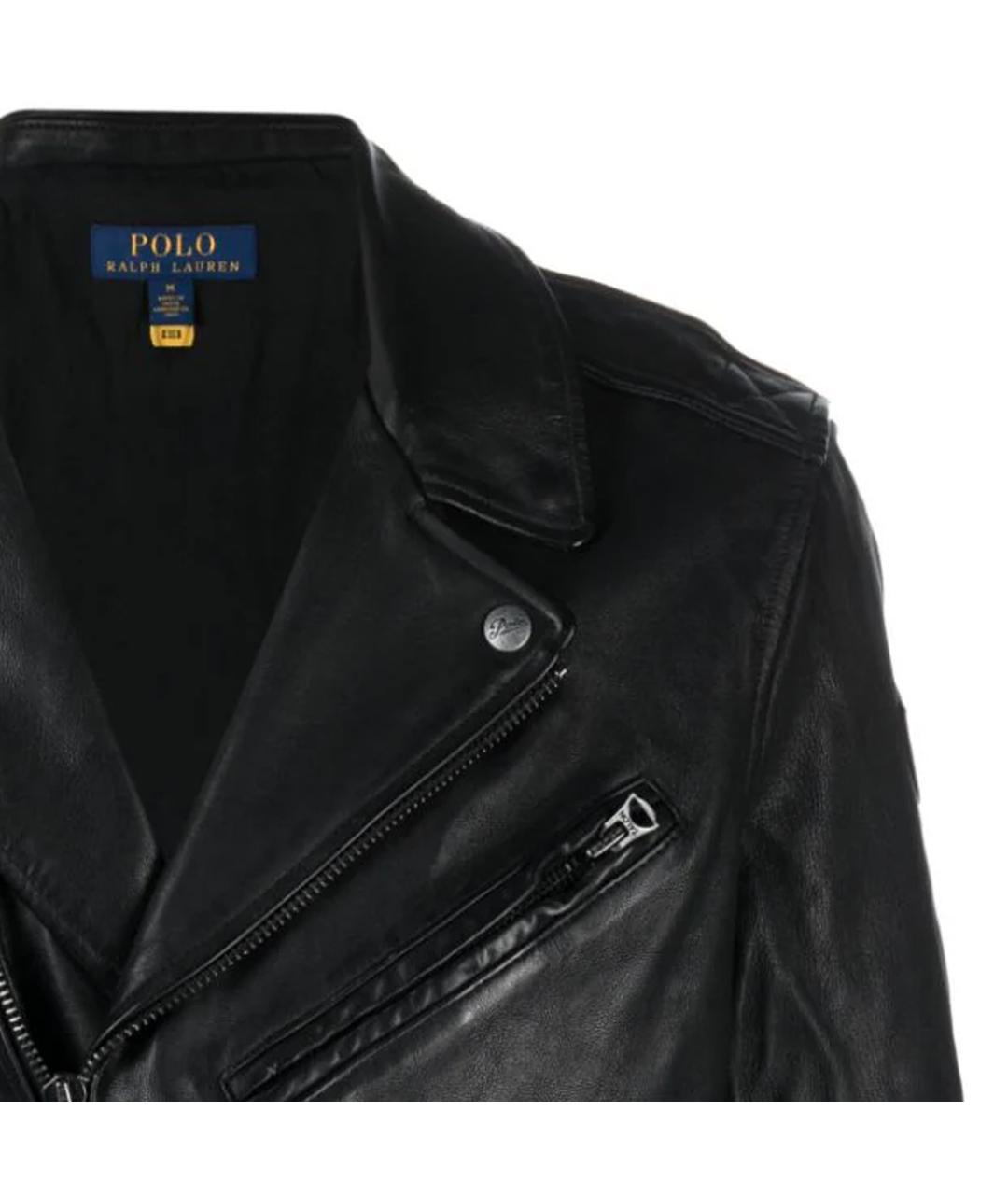 POLO RALPH LAUREN Черная кожаная куртка, фото 6