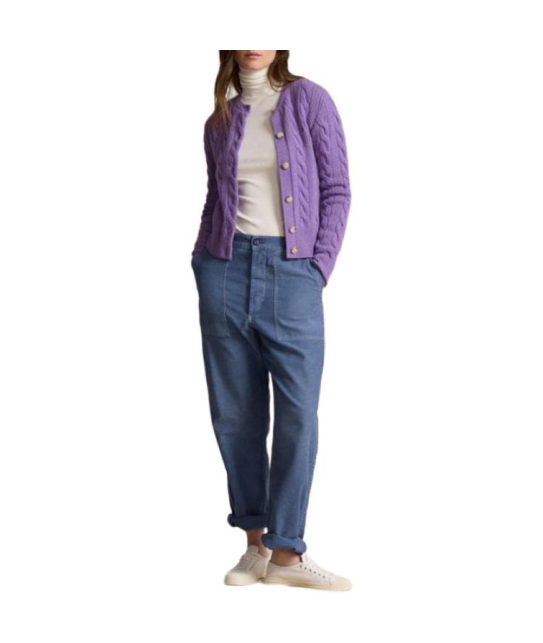 POLO RALPH LAUREN Фиолетовый хлопковый кардиган, фото 2
