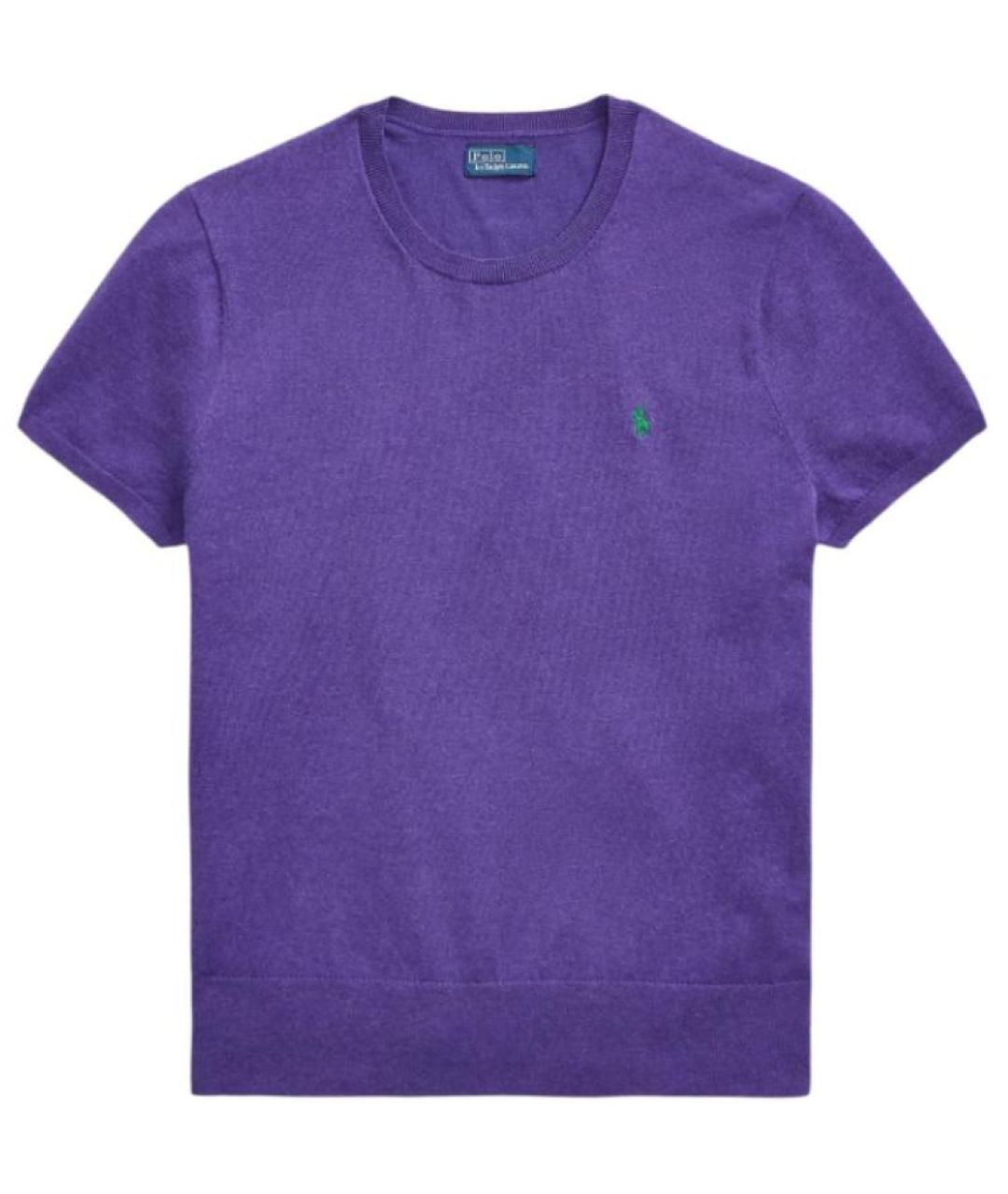 POLO RALPH LAUREN Фиолетовый хлопковый джемпер / свитер, фото 1