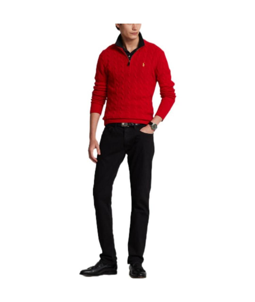 POLO RALPH LAUREN Красный хлопковый джемпер / свитер, фото 2