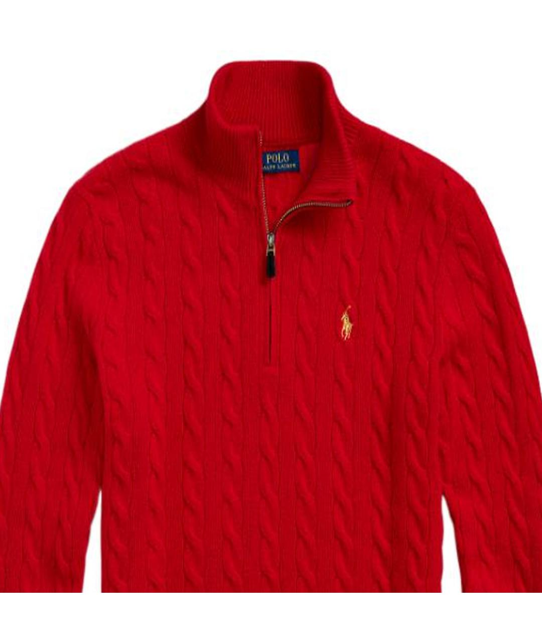 POLO RALPH LAUREN Красный хлопковый джемпер / свитер, фото 4