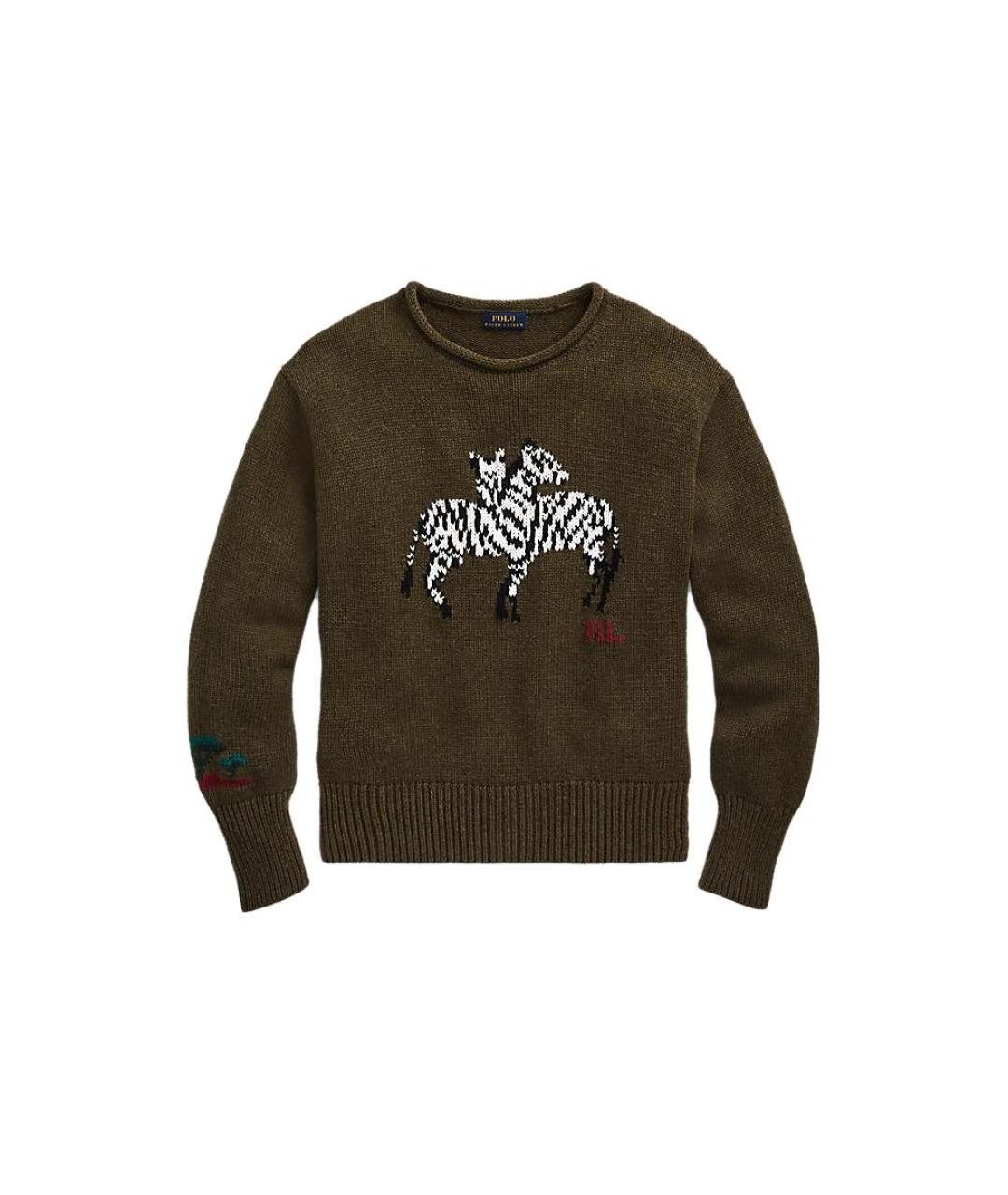 POLO RALPH LAUREN Зеленый джемпер / свитер, фото 1