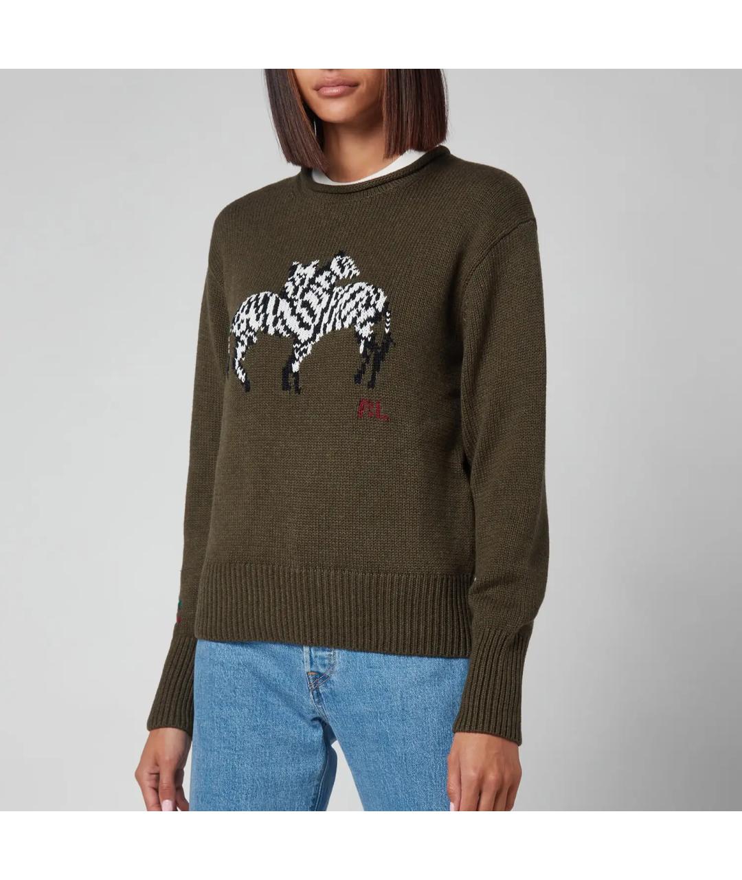 POLO RALPH LAUREN Зеленый джемпер / свитер, фото 4